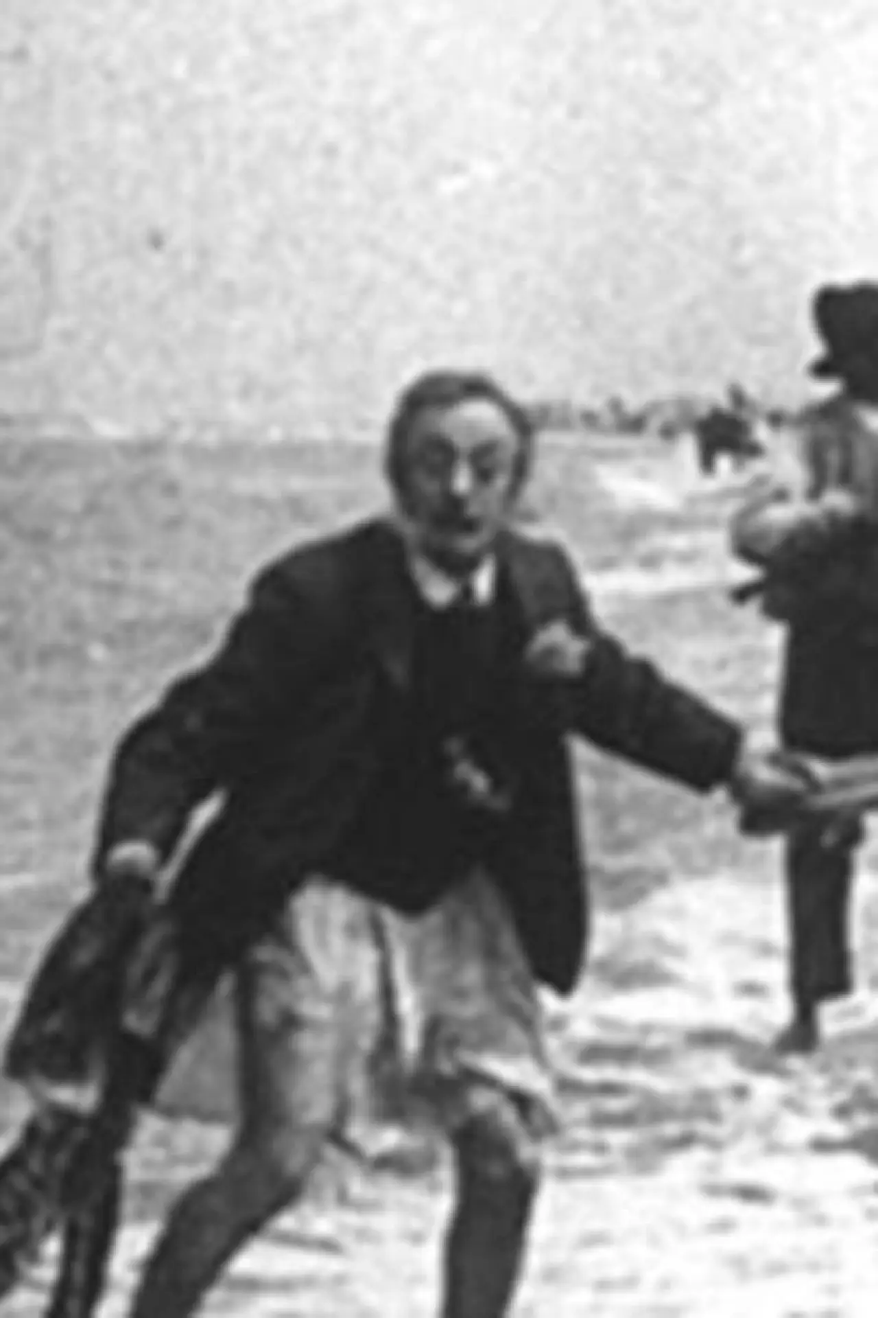 Plakat filmowy "De mésaventure van een Fransch heertje zonder pantalon aan het strand te Zandvoort"