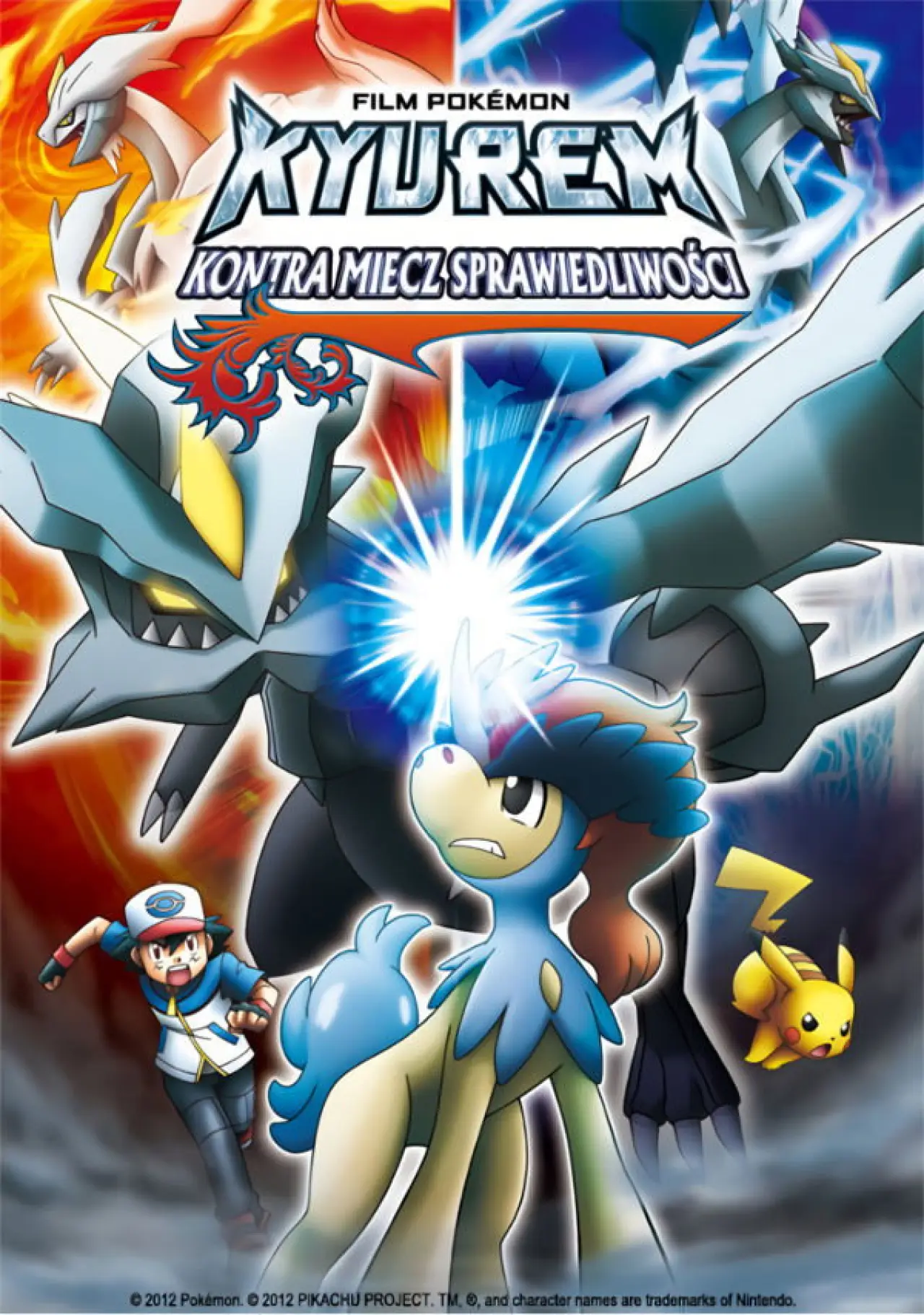 Plakat filmowy "Pokémon: Kyurem kontra Miecz Sprawiedliwości"