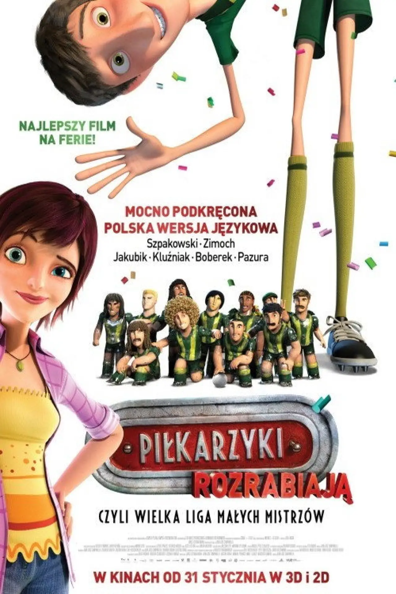 Plakat filmowy "Piłkarzyki rozrabiają"