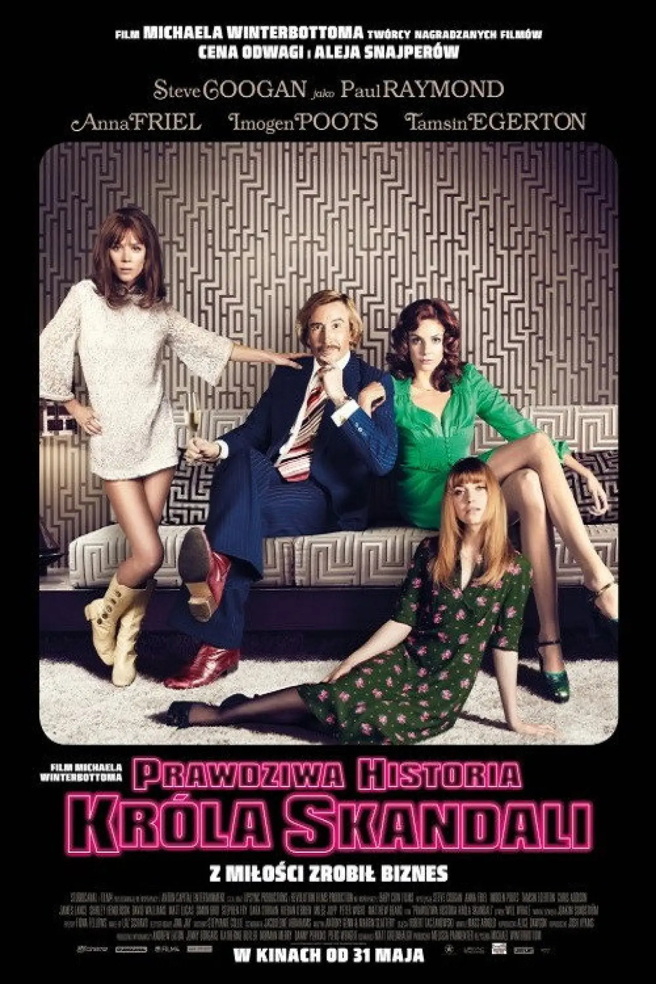 Plakat filmowy "Prawdziwa historia króla skandali"