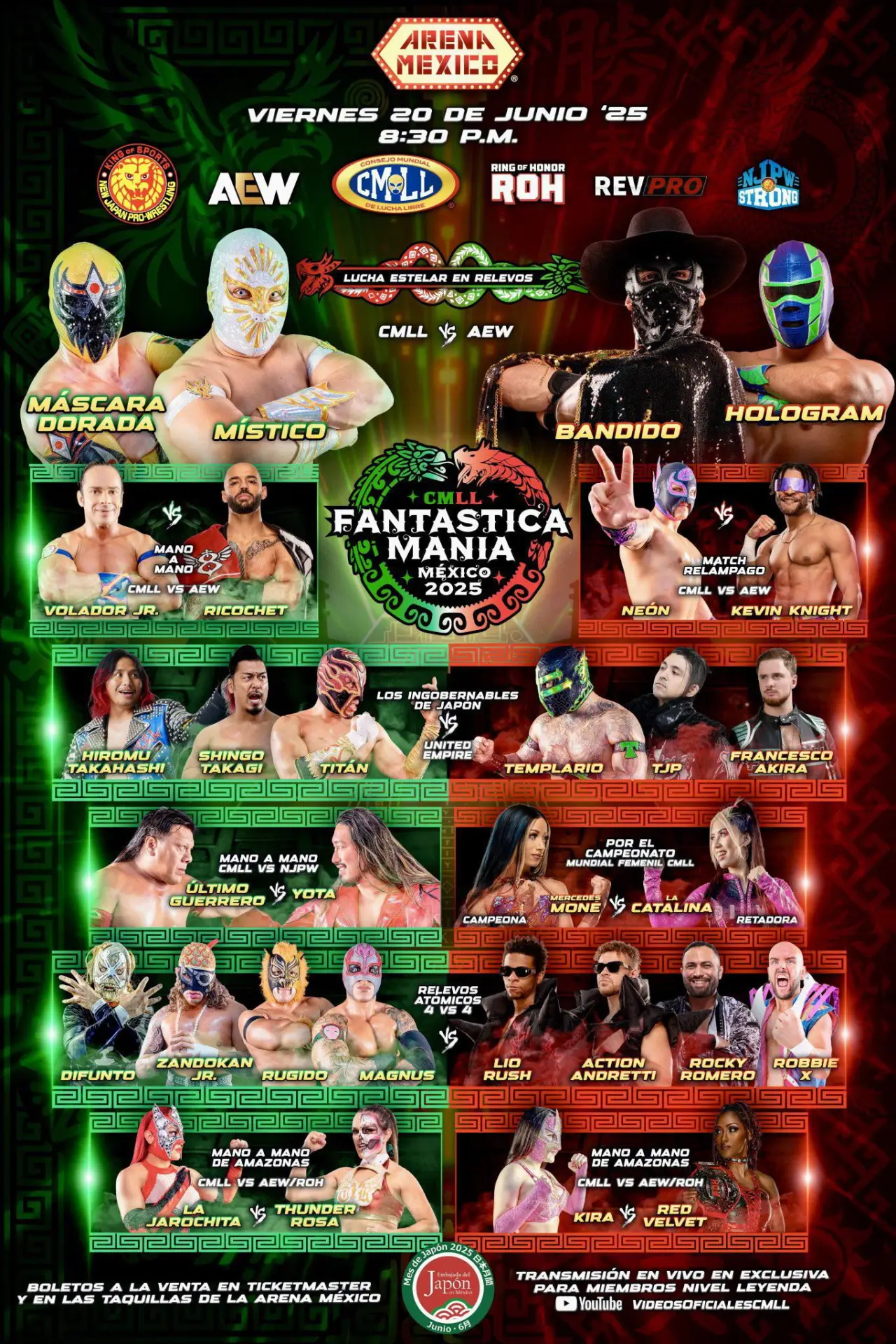 Plakat filmowy "CMLL Presenta NJPW Fantastica Mania México 2025"
