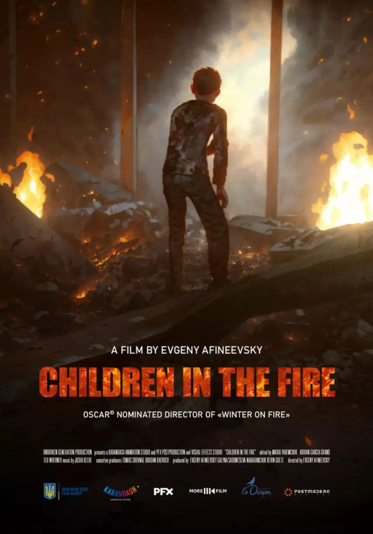 Plakat filmowy "Діти у вогні"