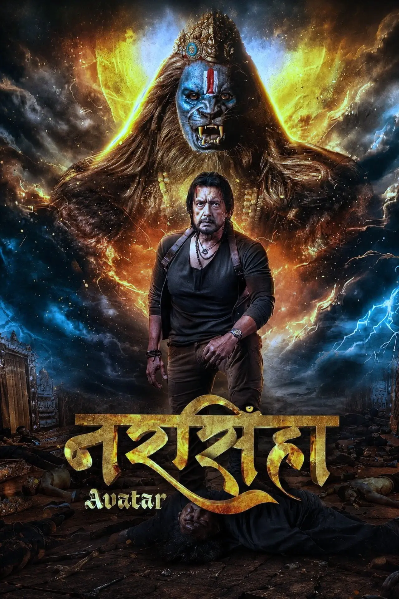 Plakat filmowy "नरसिंहा Avatar"