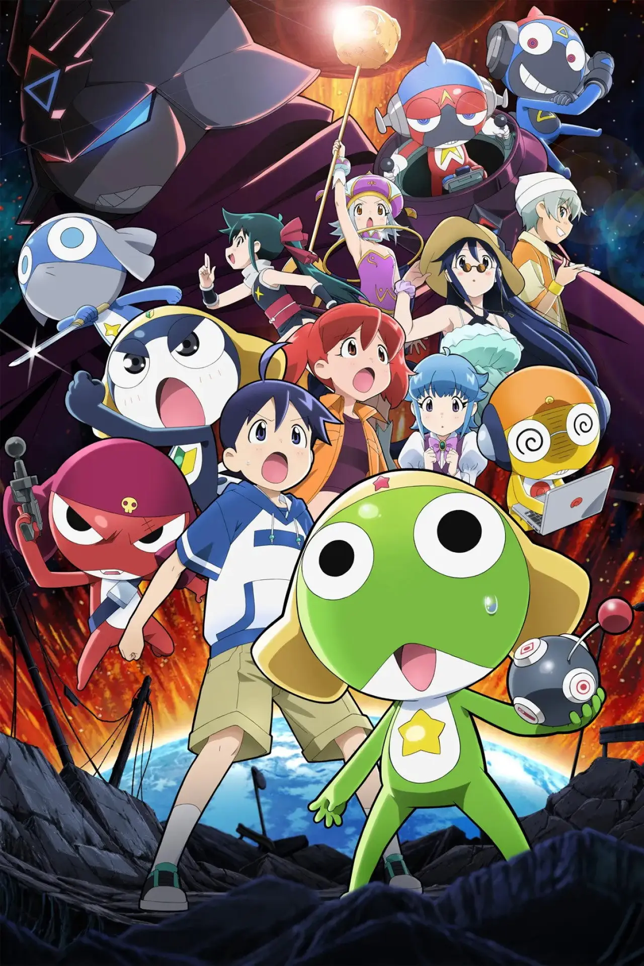 Plakat filmowy "新劇場版☆ケロロ軍曹 復活して速攻地球滅亡の危機であります！"