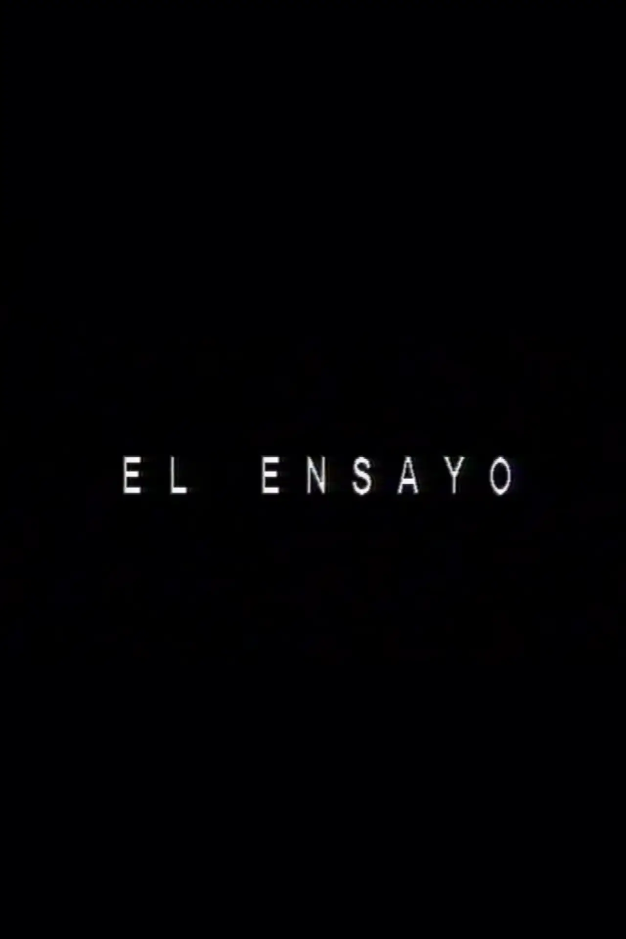 Plakat filmowy "El ensayo"