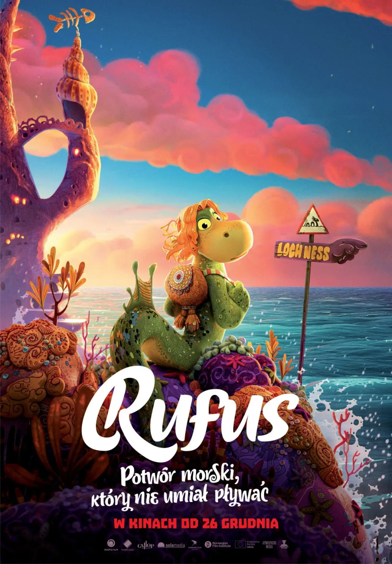 Plakat filmowy "Rufus. Potwór morski, który nie umiał pływać"