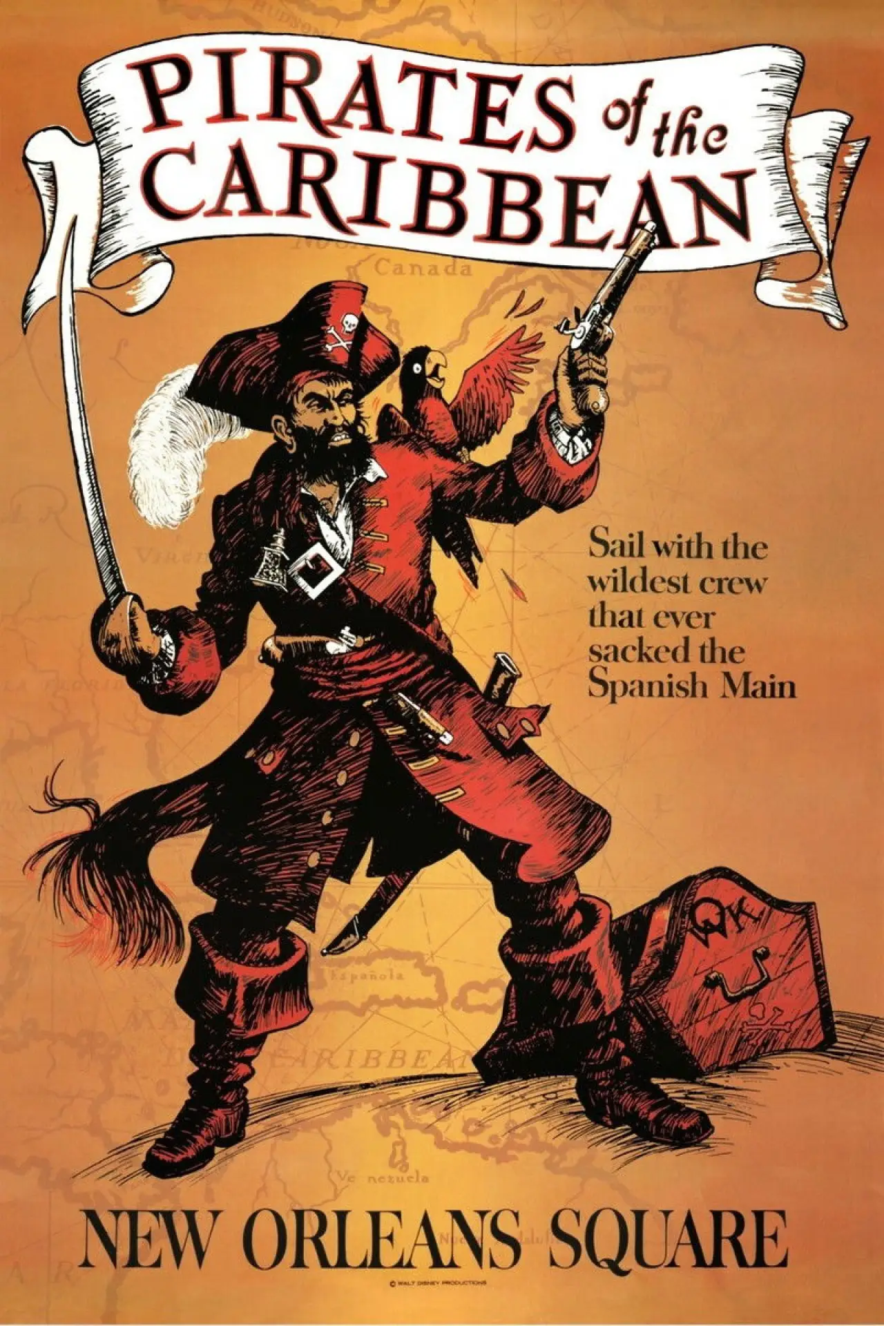 Plakat filmowy "Pirates of the Caribbean | Disneyland Resort"