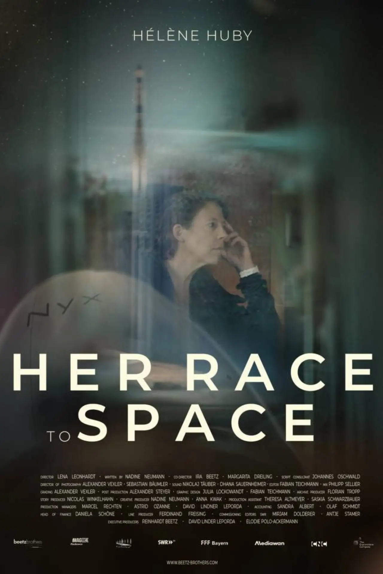 Plakat filmowy "Hélène Huby - Wettlauf ins All"