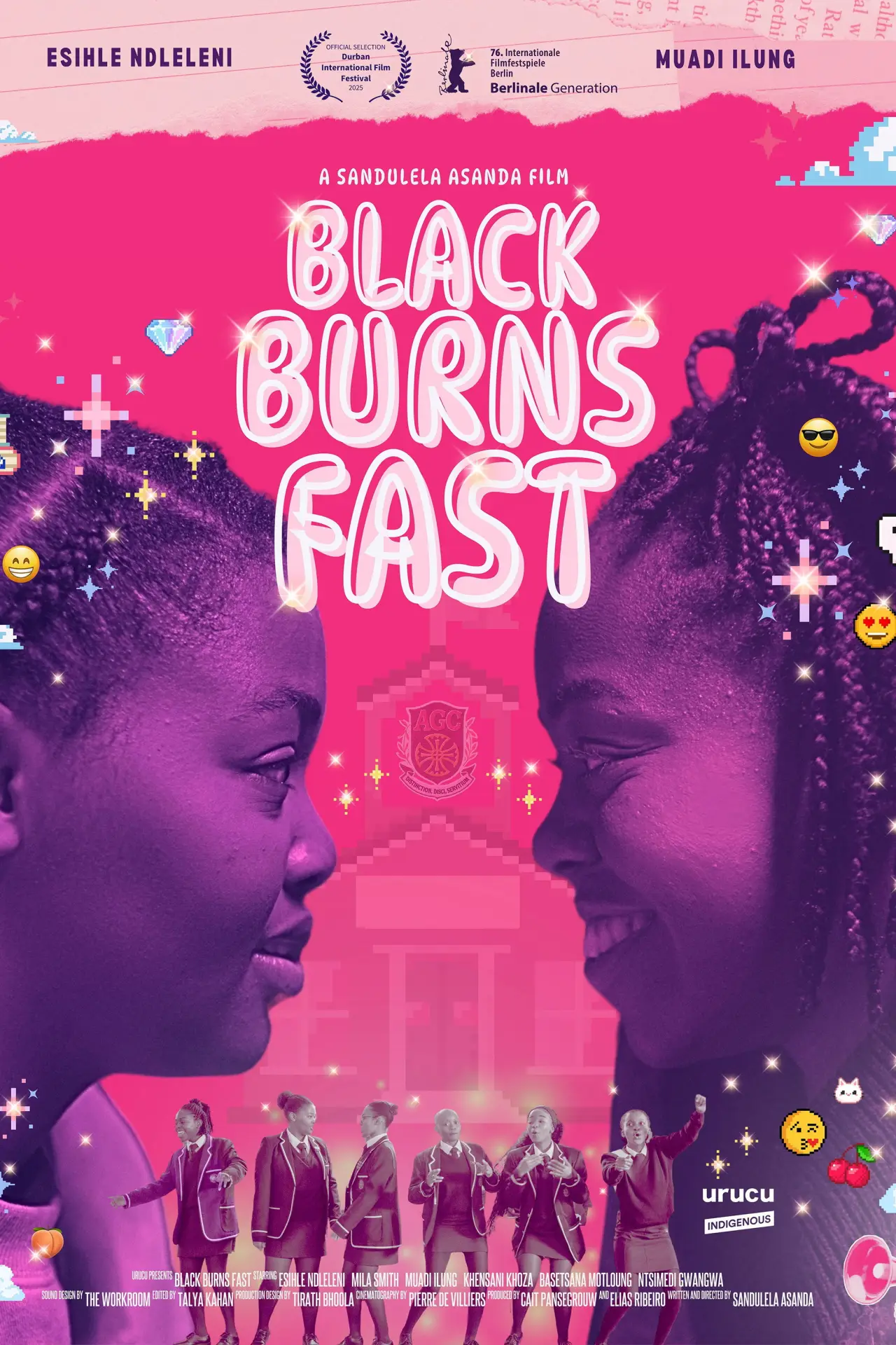 Plakat filmowy "Black Burns Fast"