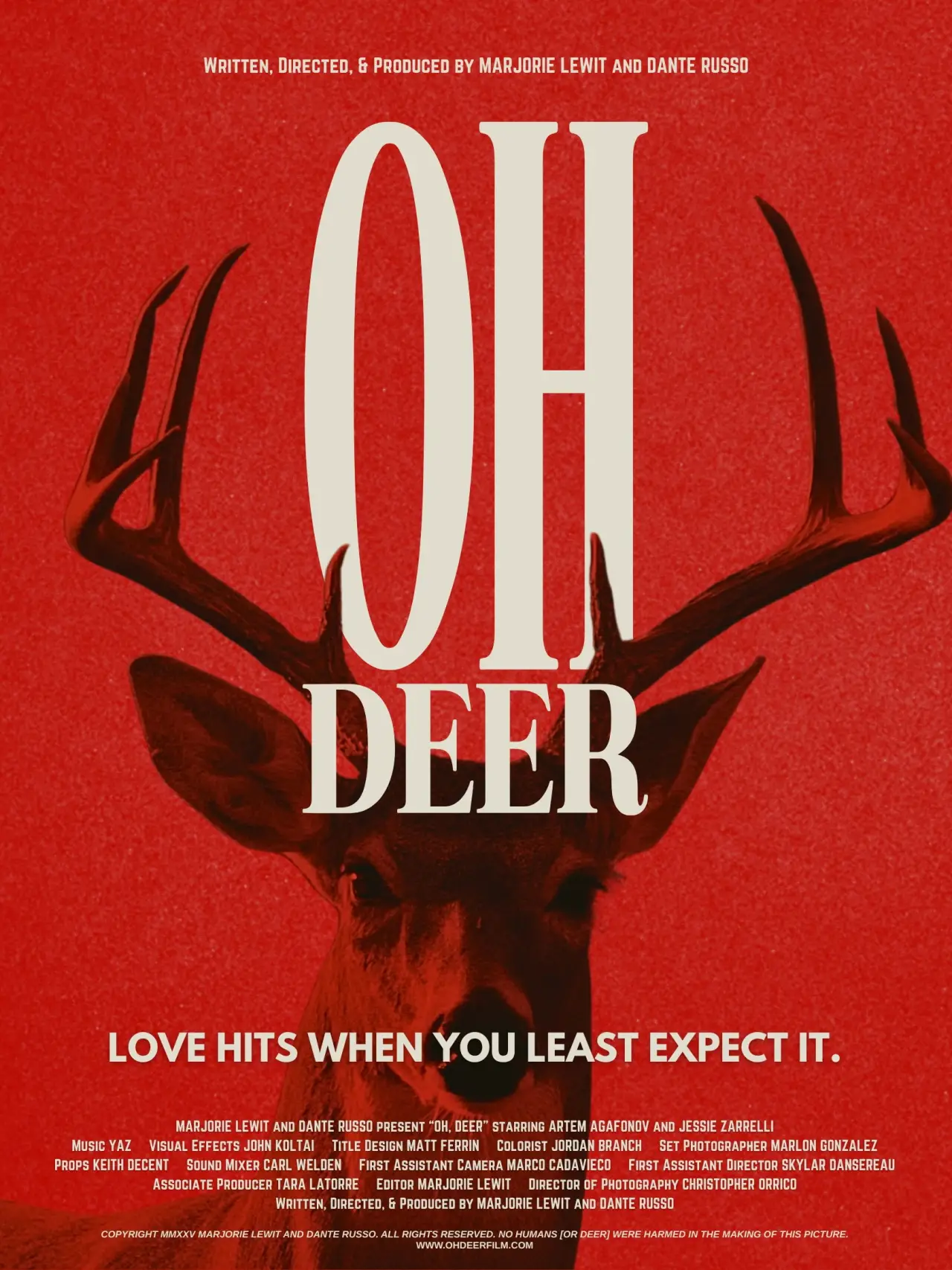 Plakat filmowy "OH, DEER"