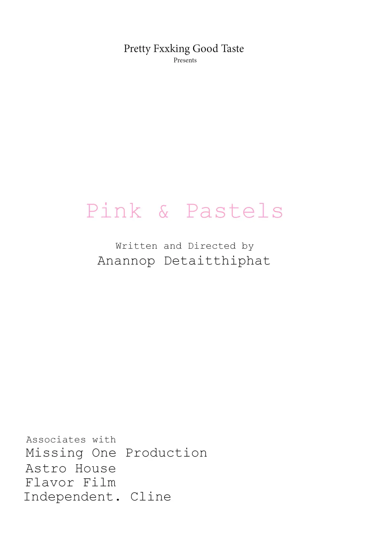 Plakat filmowy "Pink and Pastels"
