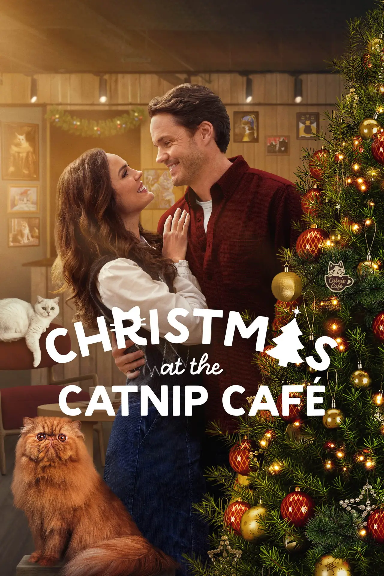 Plakat filmowy "Christmas at the Catnip Café"