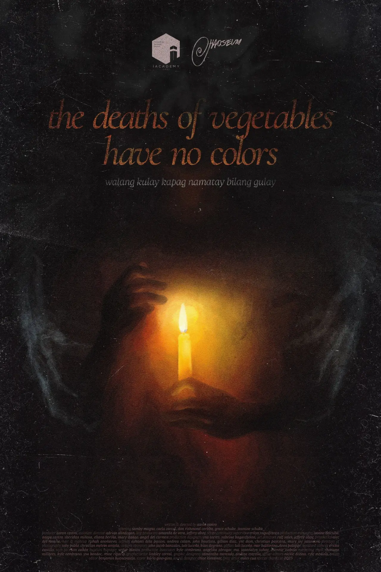 Plakat filmowy "the deaths of vegetables have no colors"
