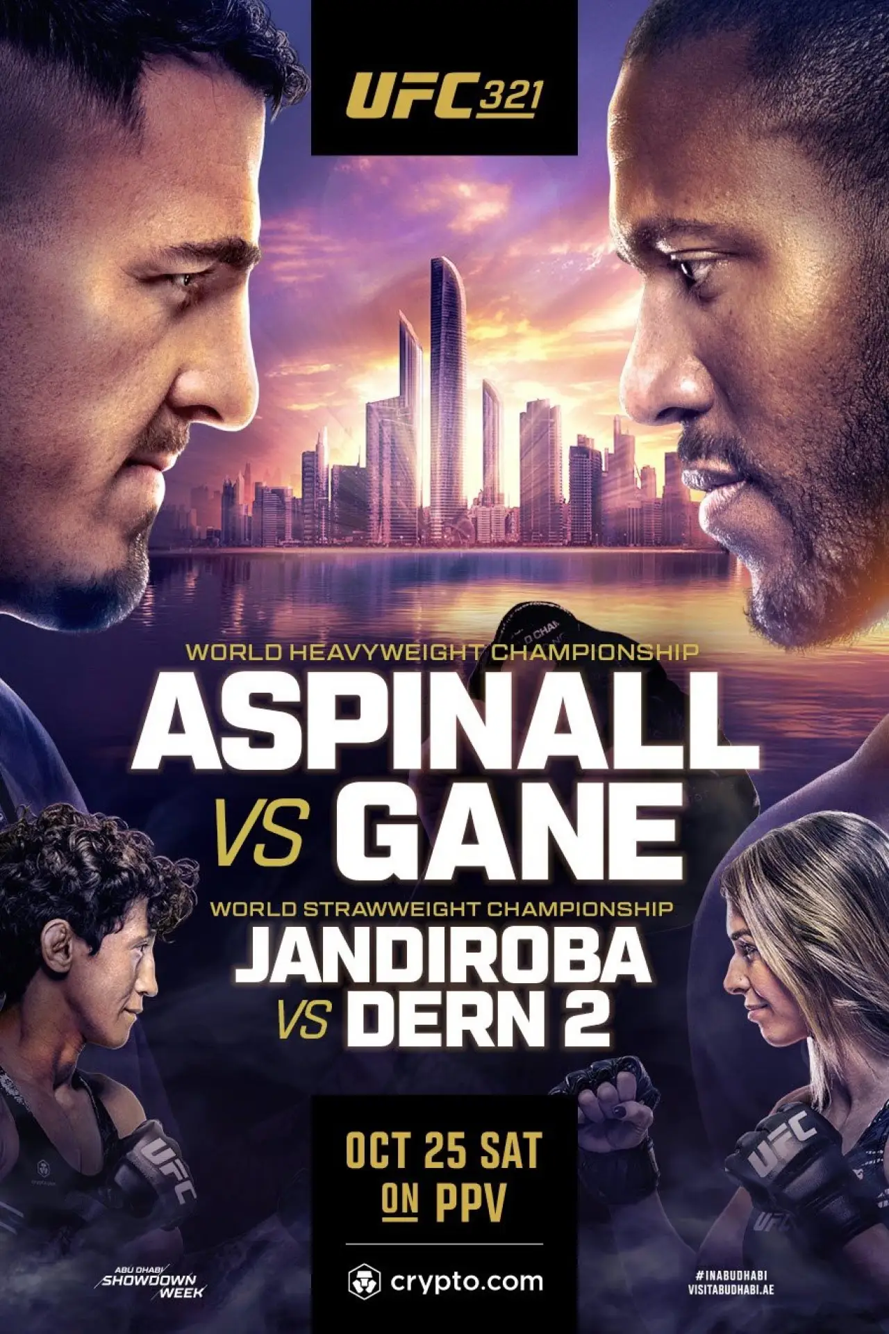 Plakat filmowy "UFC 321: Aspinall vs. Gane"