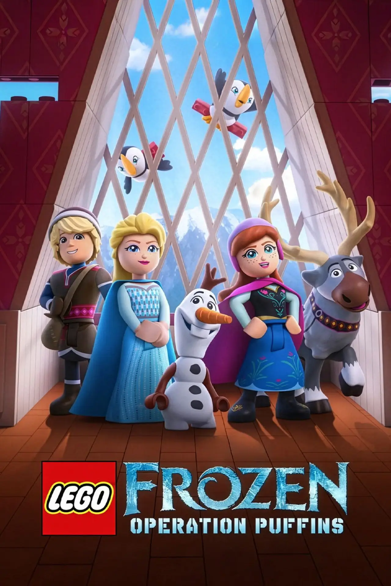 Plakat filmowy "LEGO Kraina lodu: Nalot maskonurów"