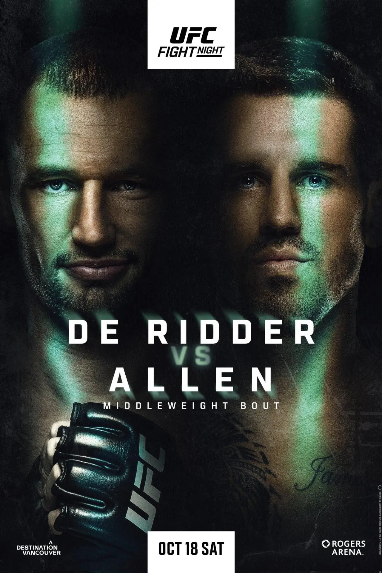 Plakat filmowy "UFC Fight Night 262: de Ridder vs. Allen"