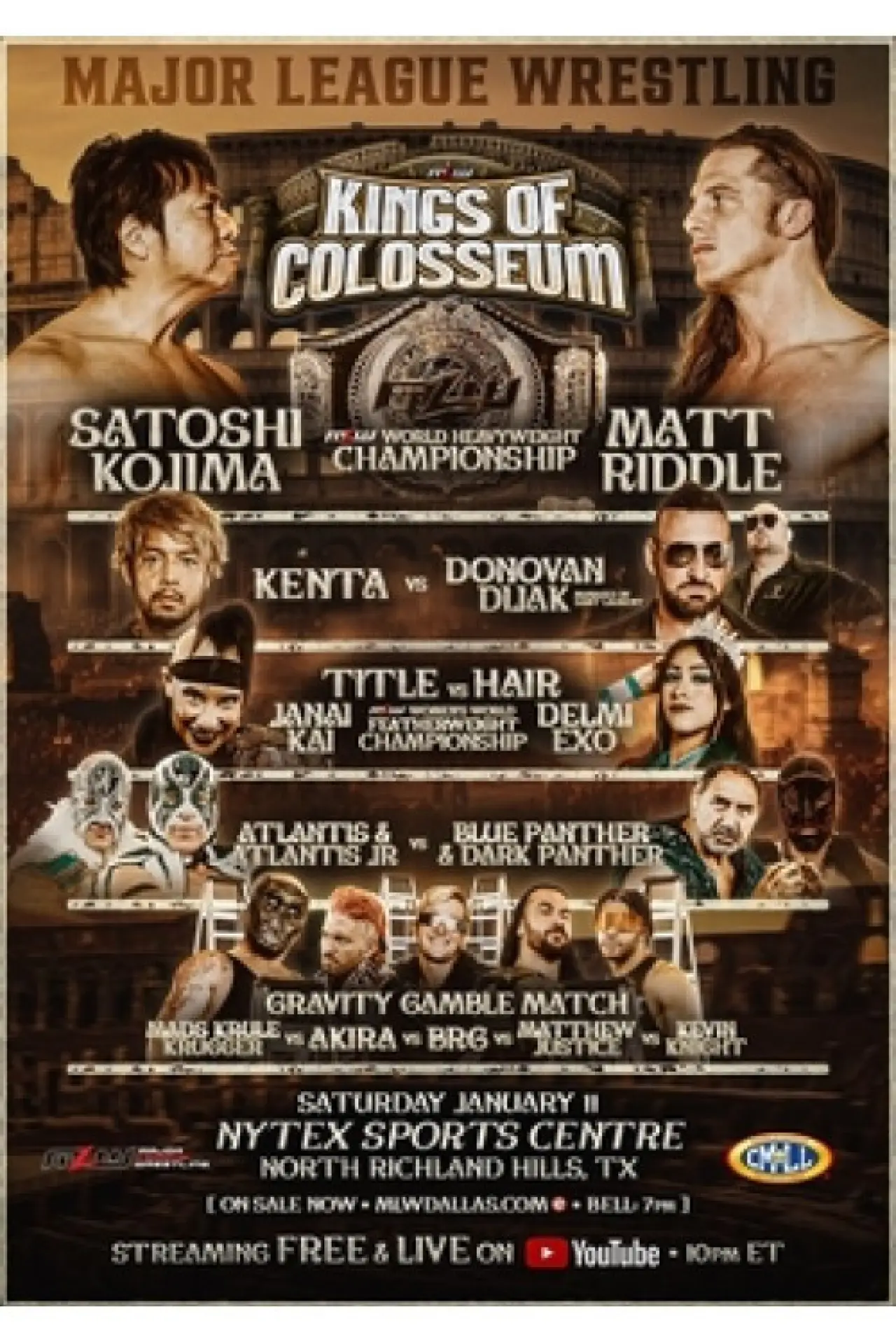 Plakat filmowy "MLW Kings of Colosseum 2025"