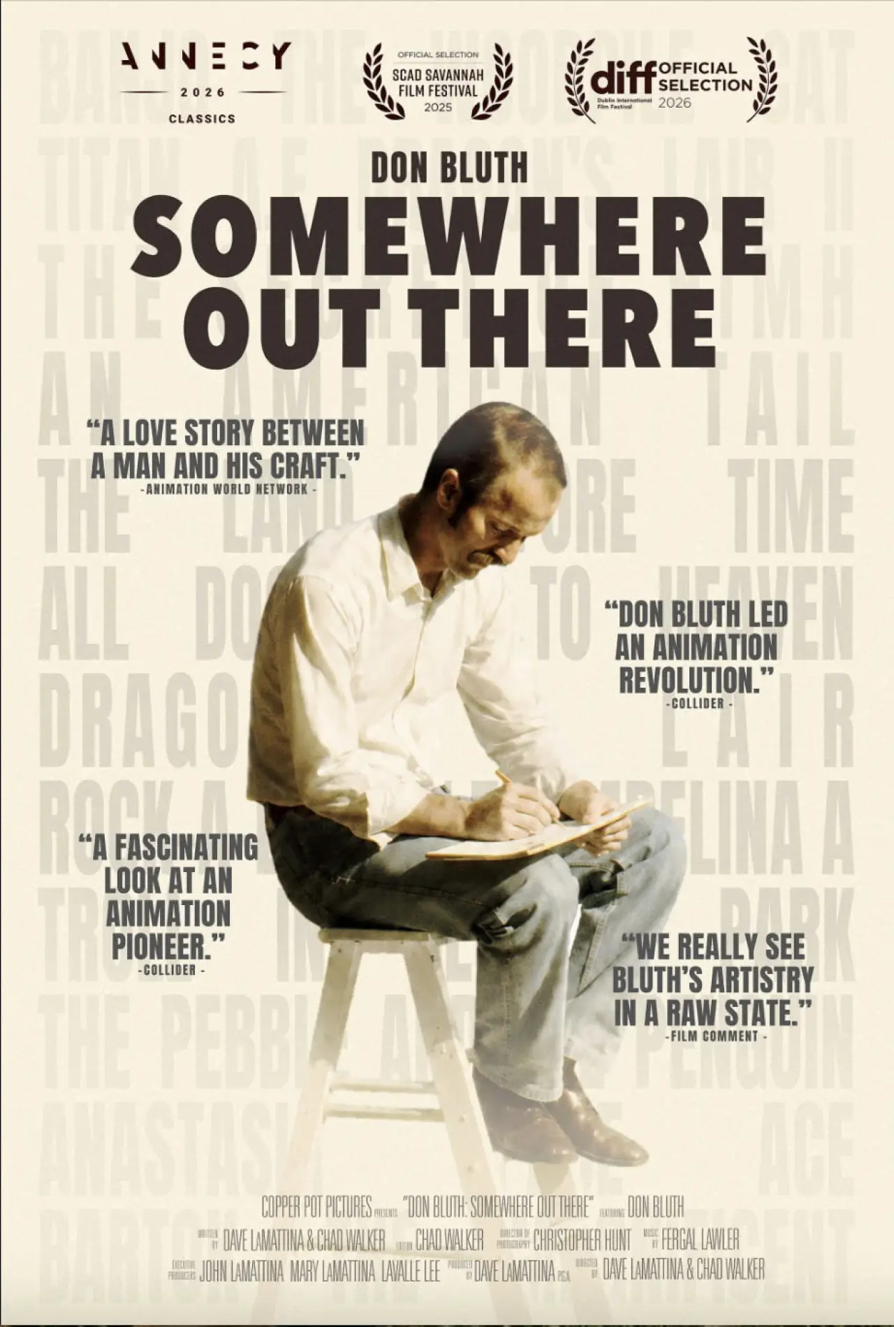 Plakat filmowy "Don Bluth: Somewhere Out There"