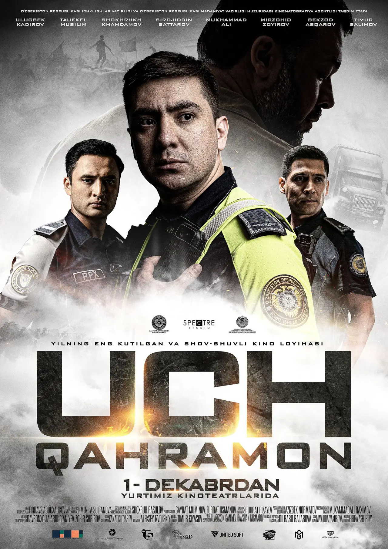 Plakat filmowy "Uch qahramon"