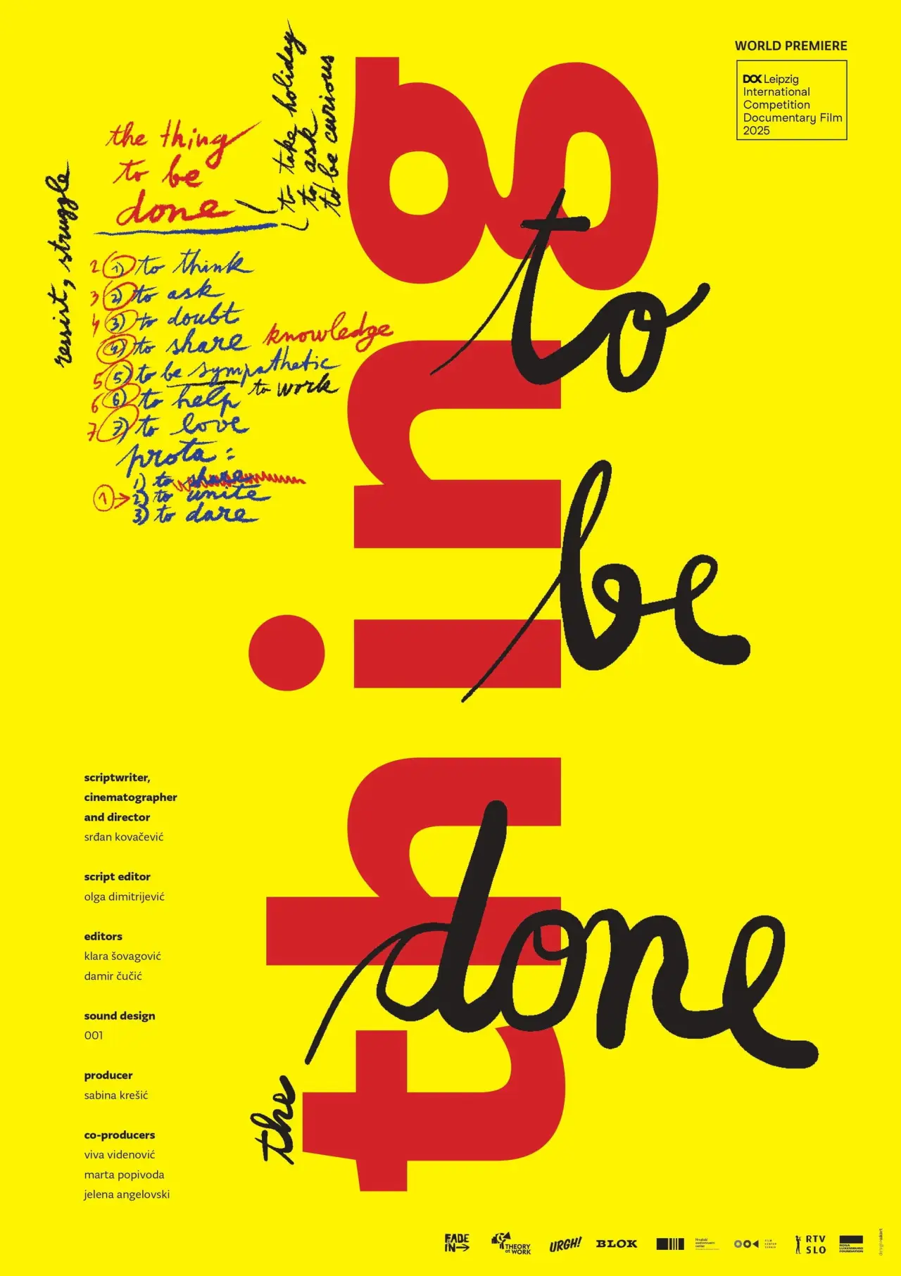 Plakat filmowy "Ono što treba činiti"