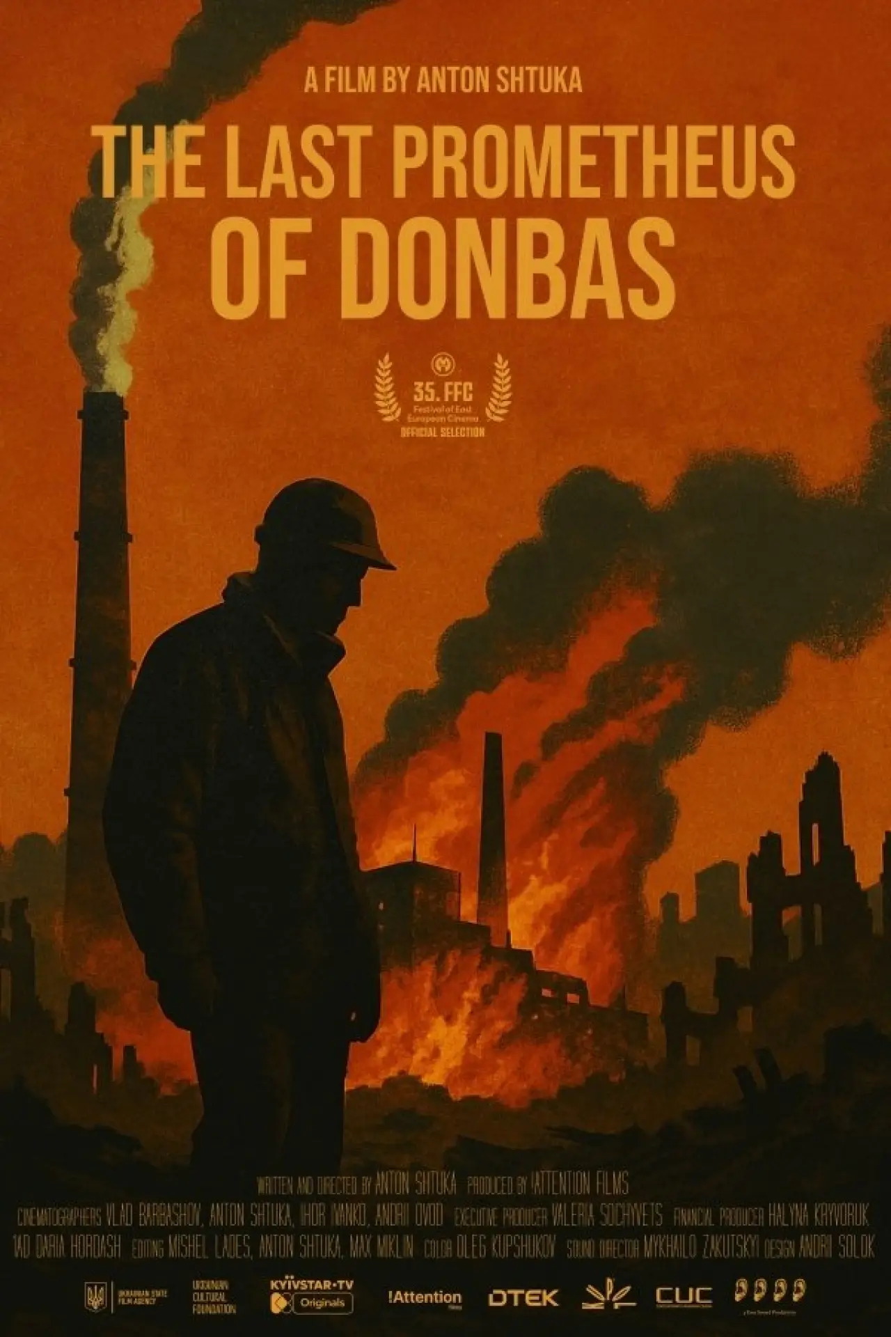 Plakat filmowy "Останній Прометей Донбасу"