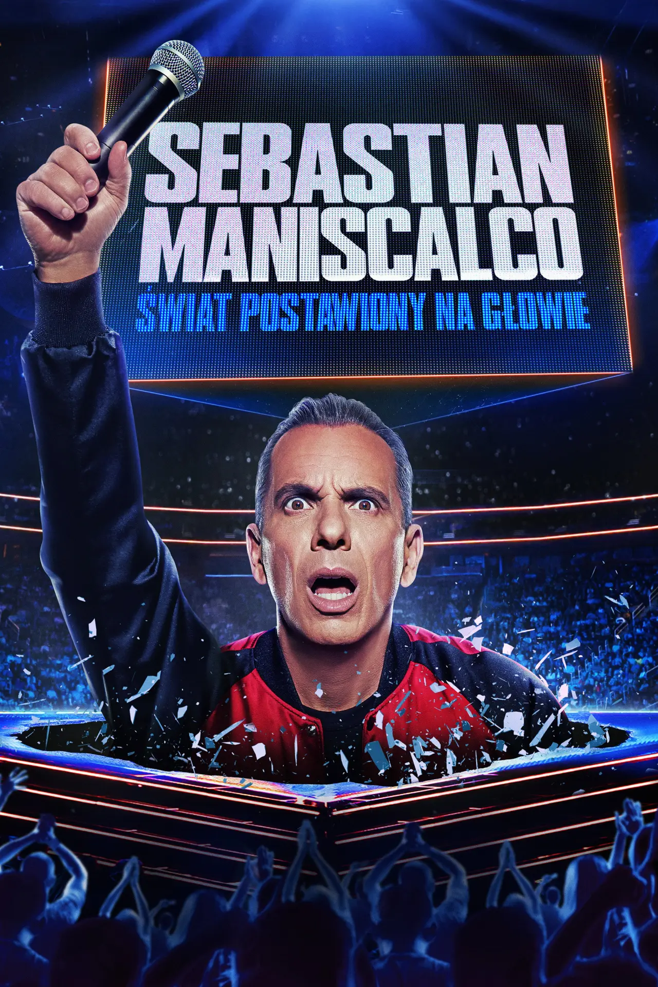Plakat filmowy "Sebastian Maniscalco: świat postawiony na głowie"
