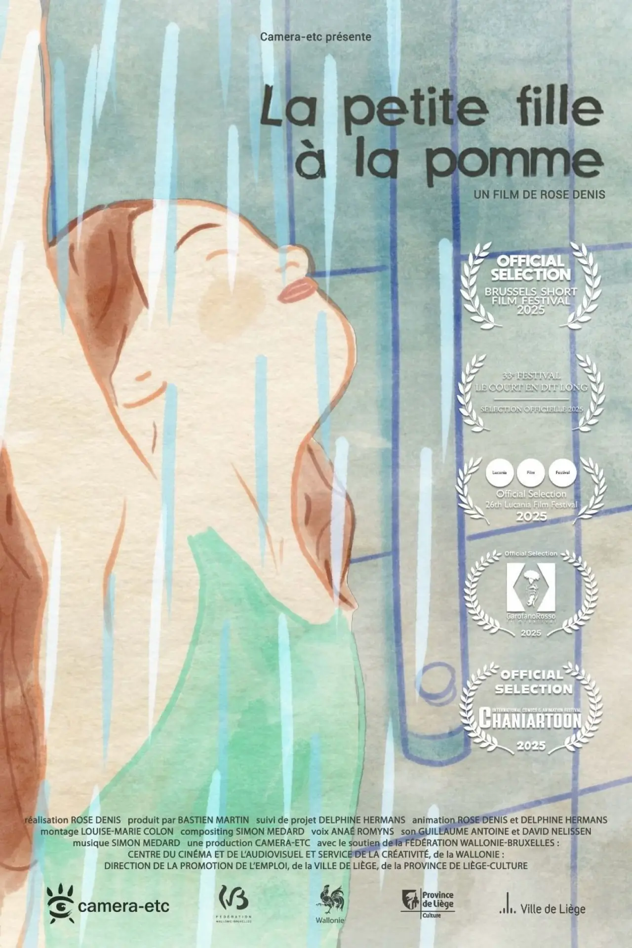 Plakat filmowy "La petite fille à la pomme"