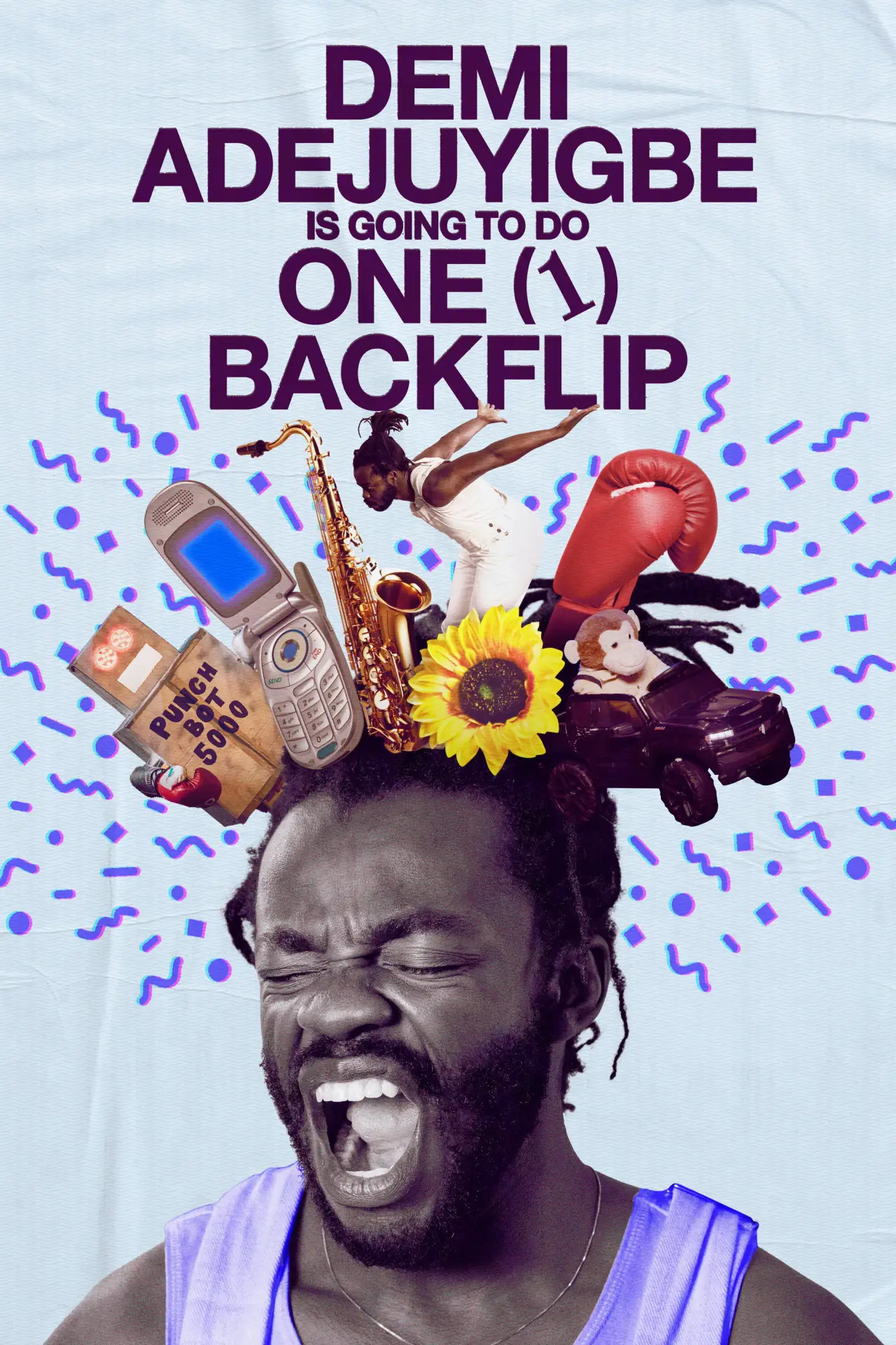 Plakat filmowy "Demi Adejuyigbe: Is Going to Do One (1) Backflip"