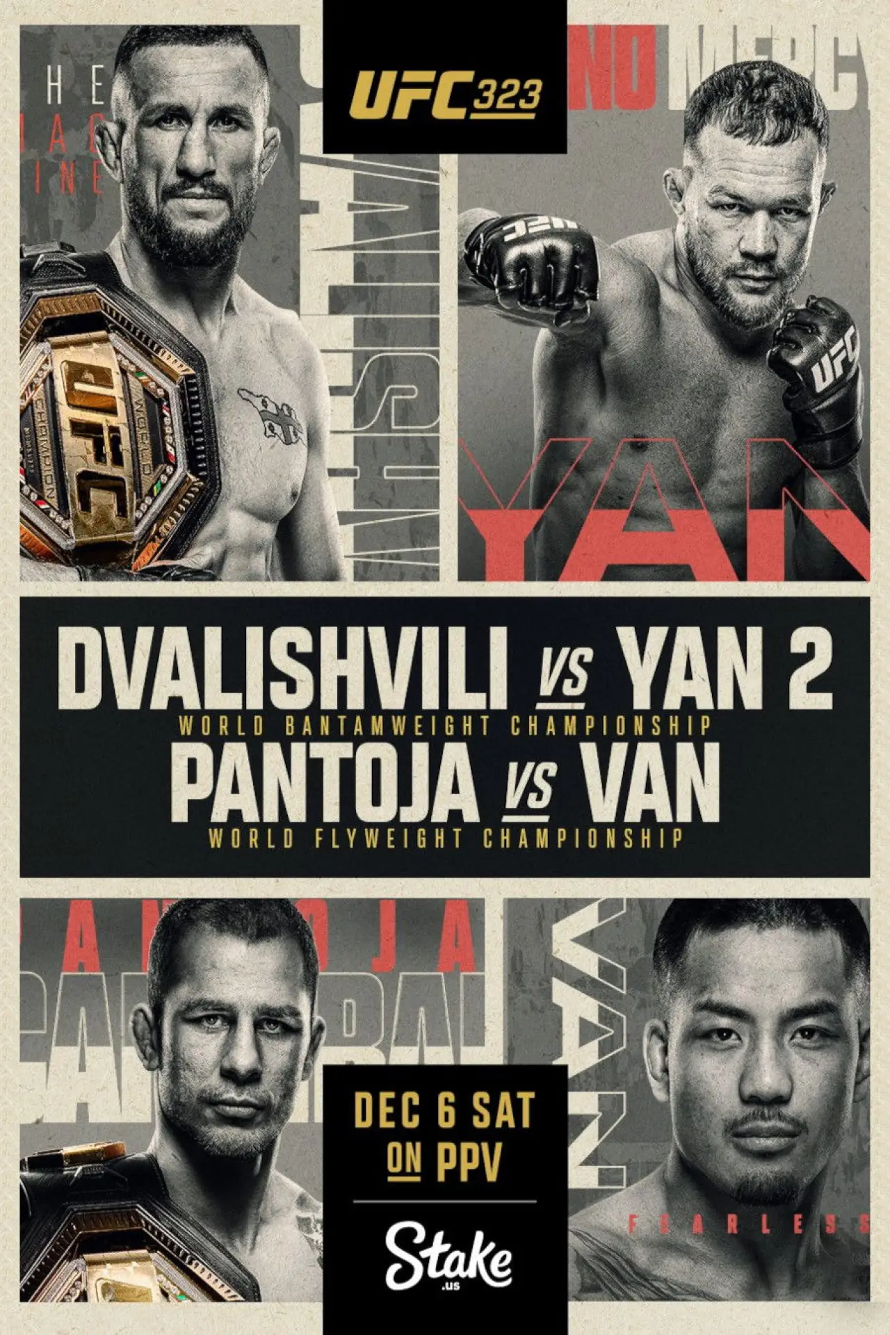 Plakat filmowy "UFC 323: Dvalishvili vs. Yan 2"