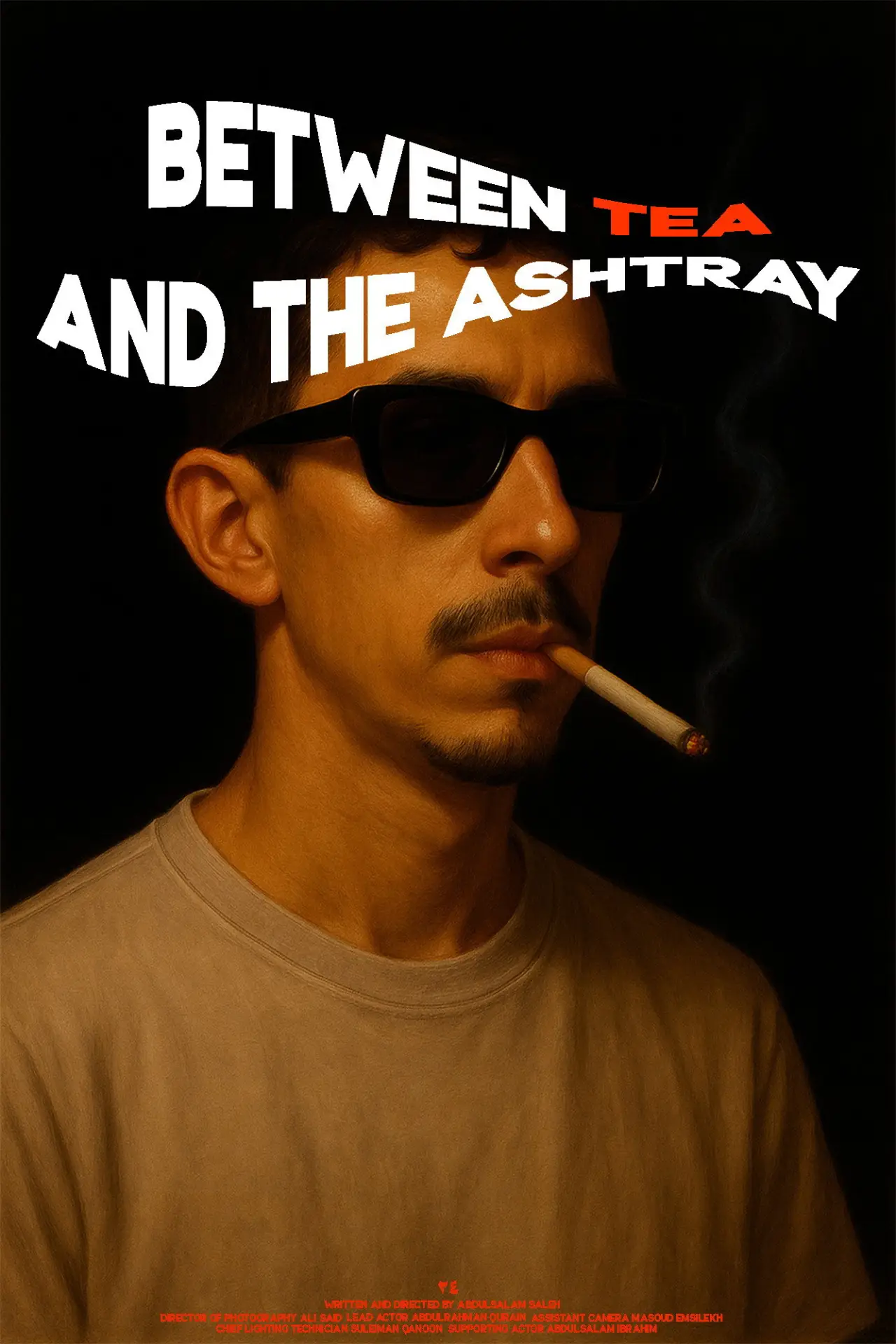 Plakat filmowy "between tea and the ashtray"