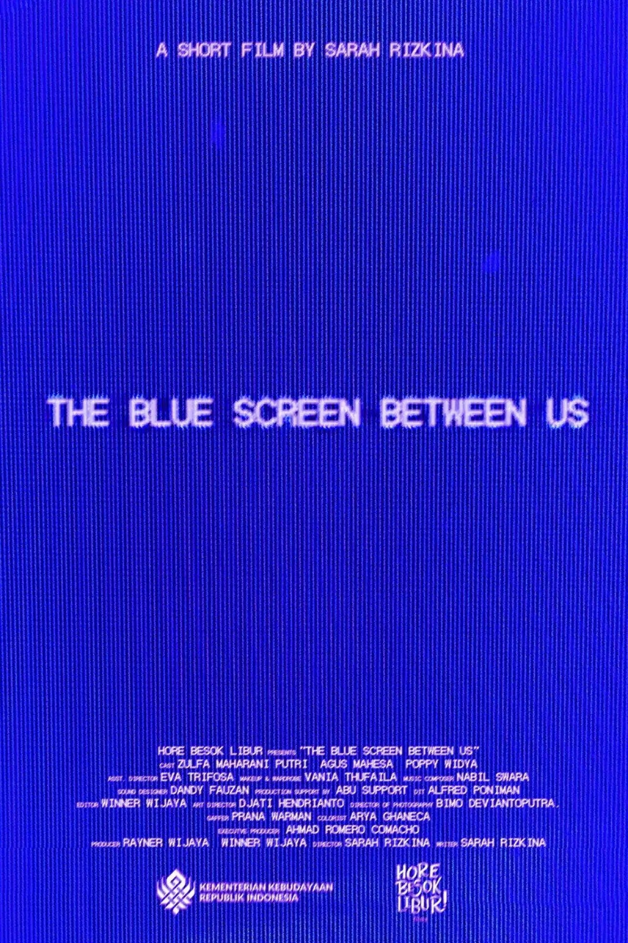 Plakat filmowy "The Blue Screen Between Us"