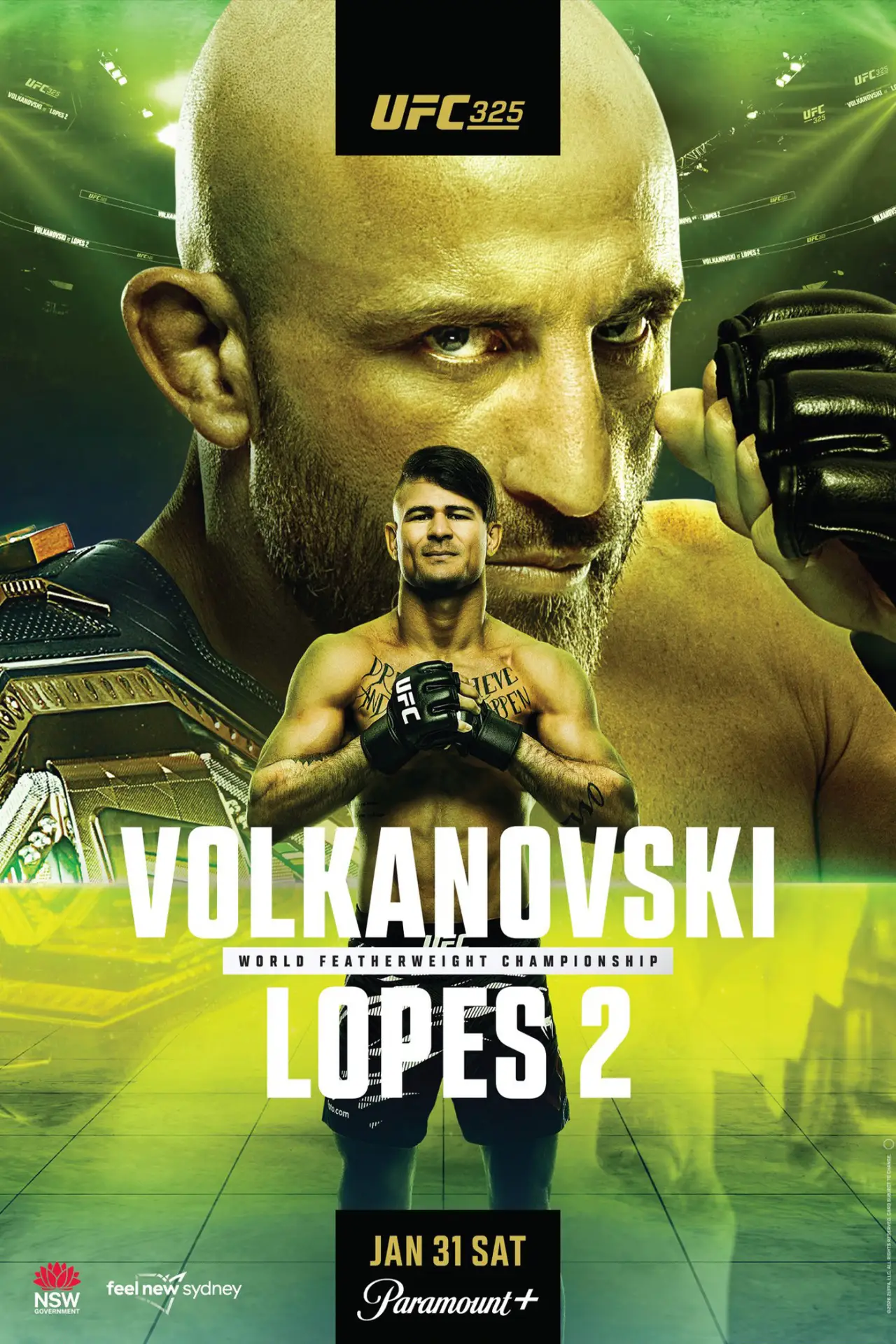Plakat filmowy "UFC 325: Volkanovski vs. Lopes 2"