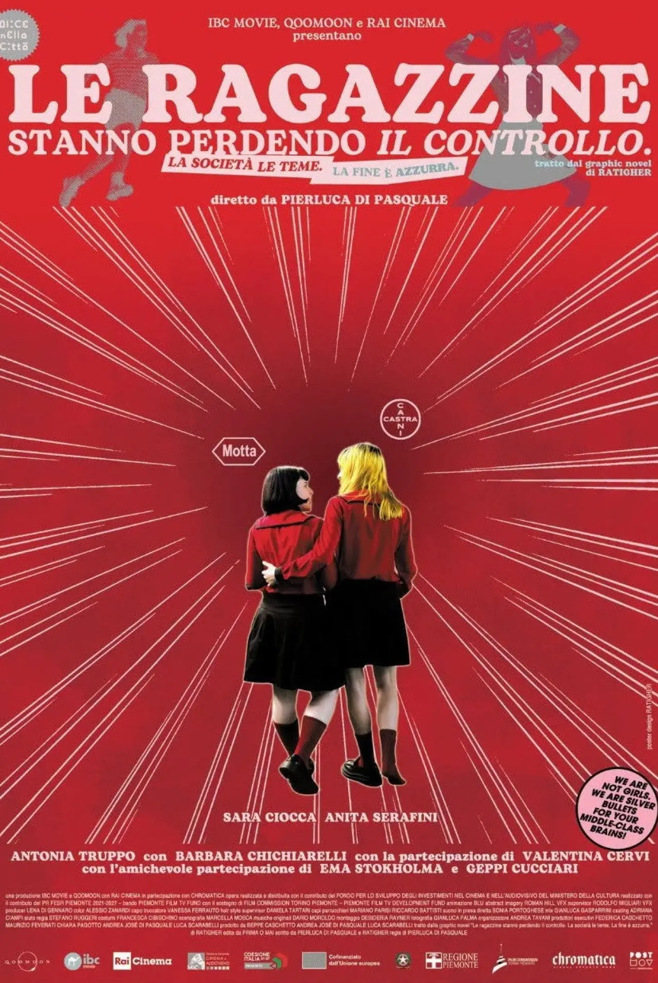 Plakat filmowy "Le ragazzine stanno perdendo il controllo. La società le teme. La fine è azzurra."