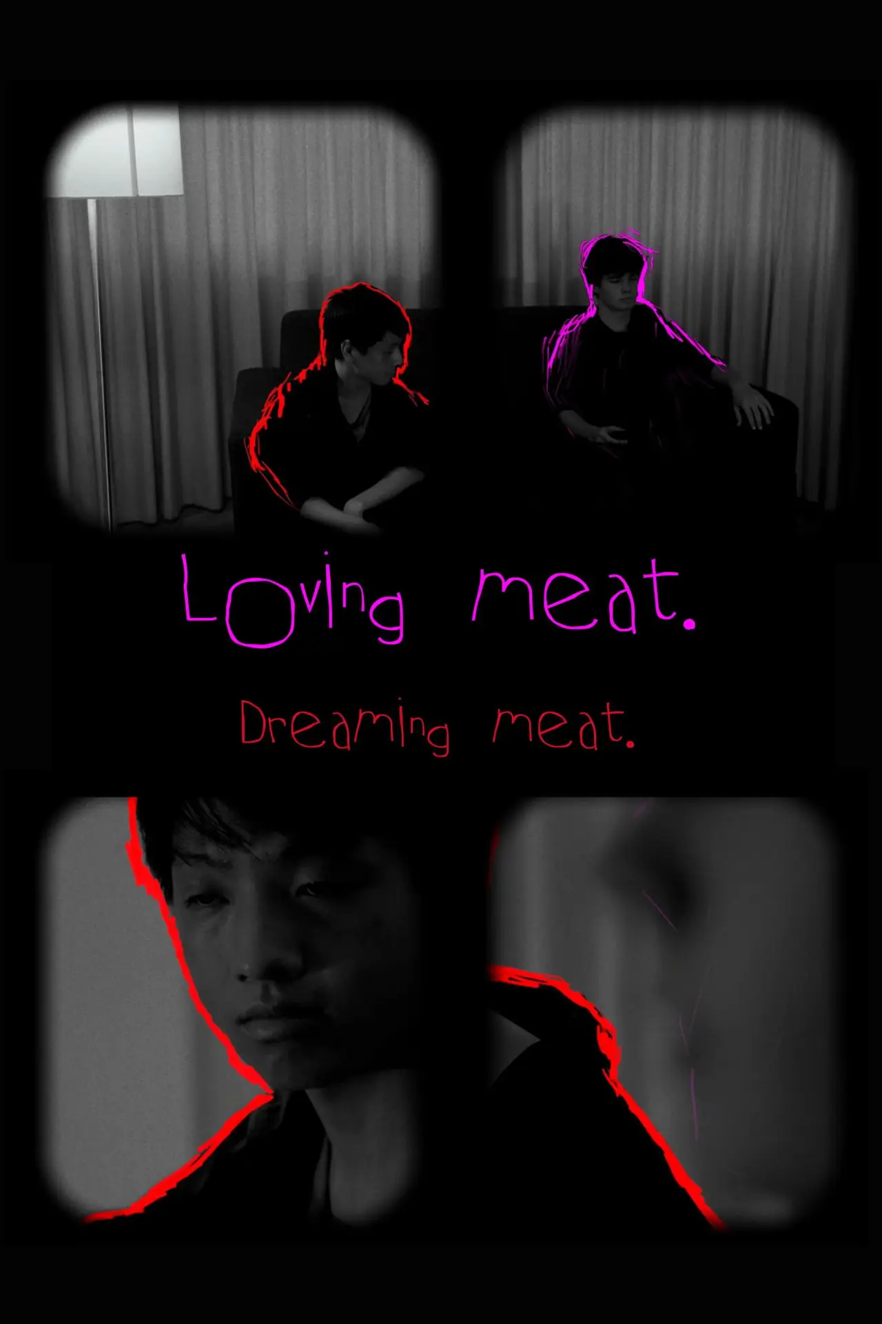 Plakat filmowy "Loving meat. Dreaming meat."
