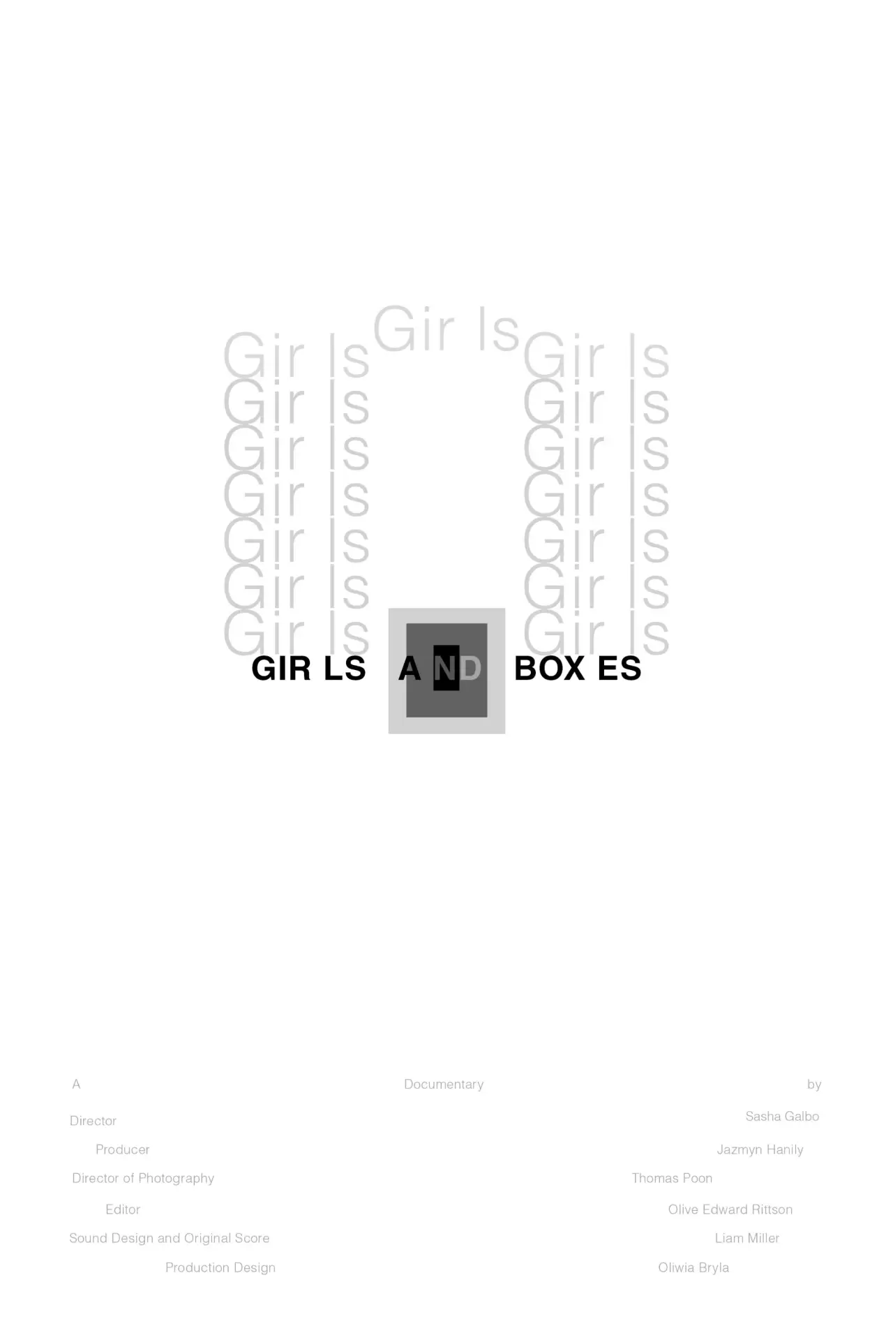 Plakat filmowy "Girls and Boxes"