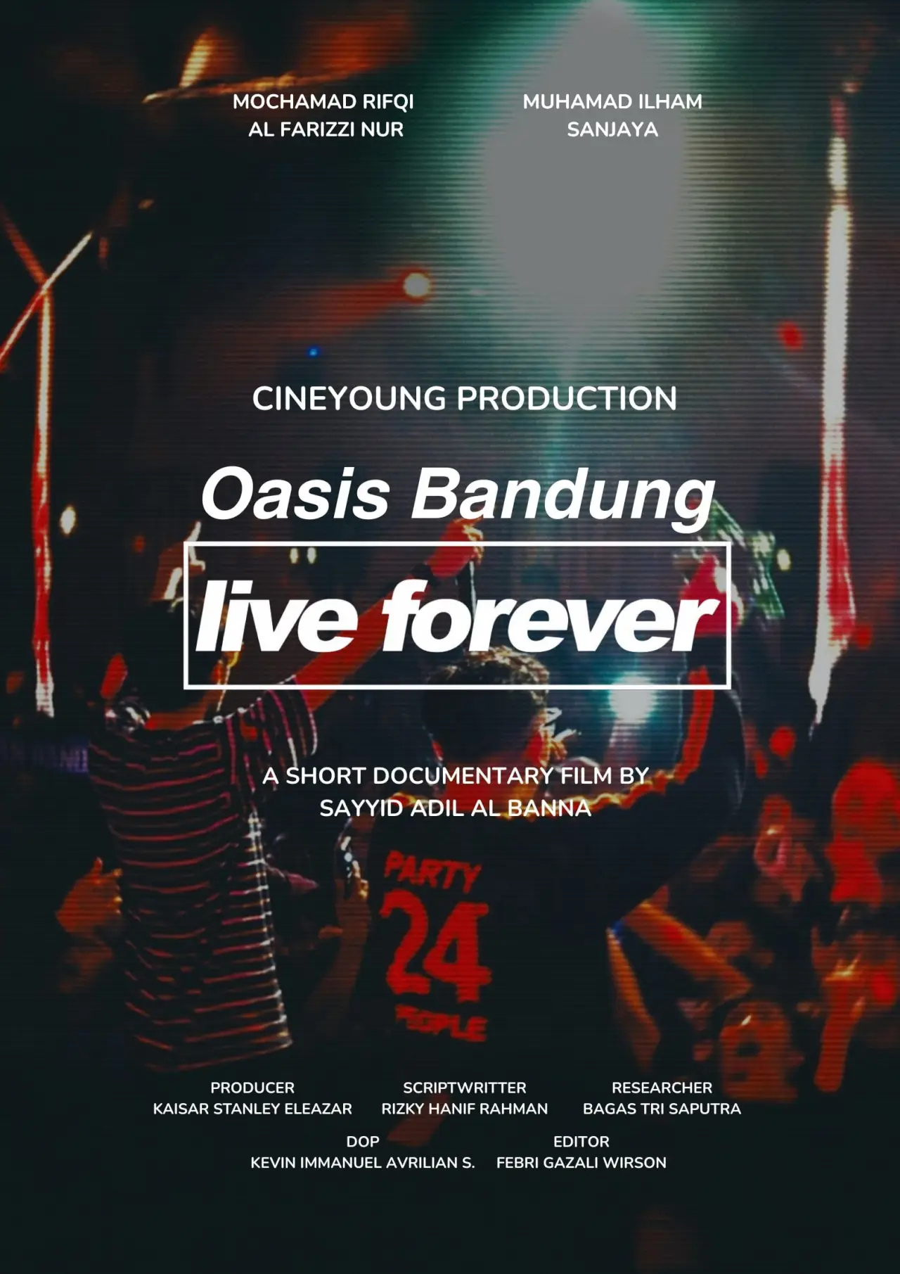 Plakat filmowy "Oasis Bandung Live Forever"
