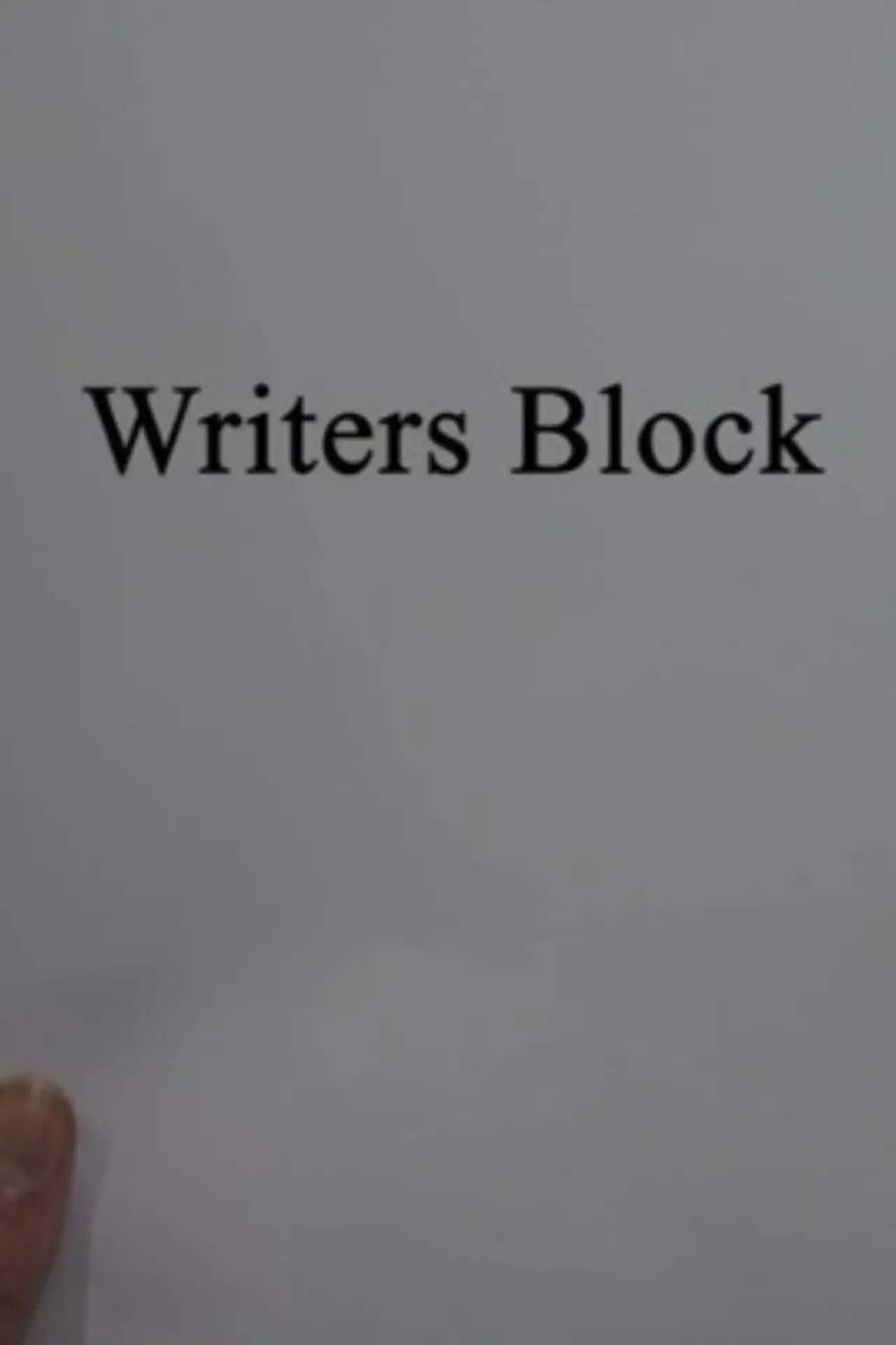 Plakat filmowy "Writers Block"