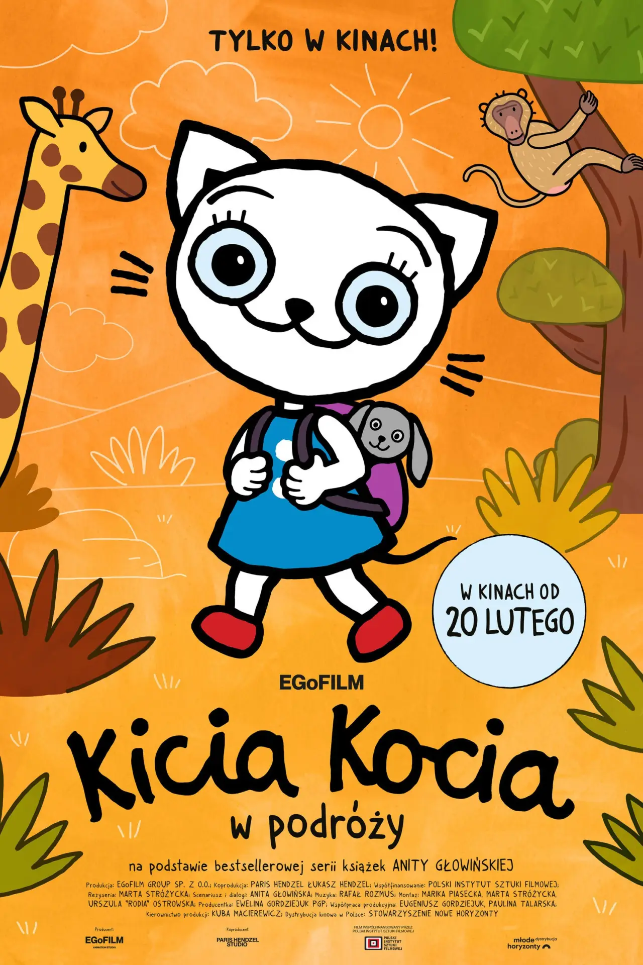 Plakat filmowy "Kicia Kocia w podróży"