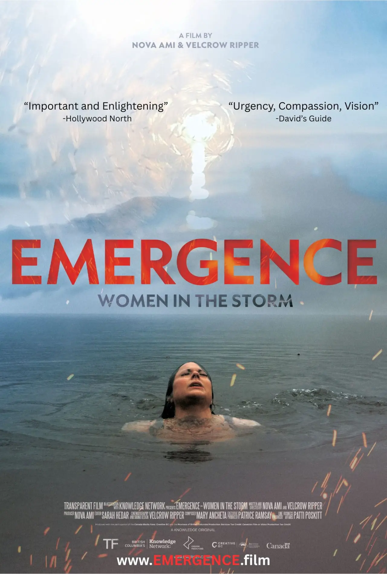 Plakat filmowy "EMERGENCE: Women in the Storm"