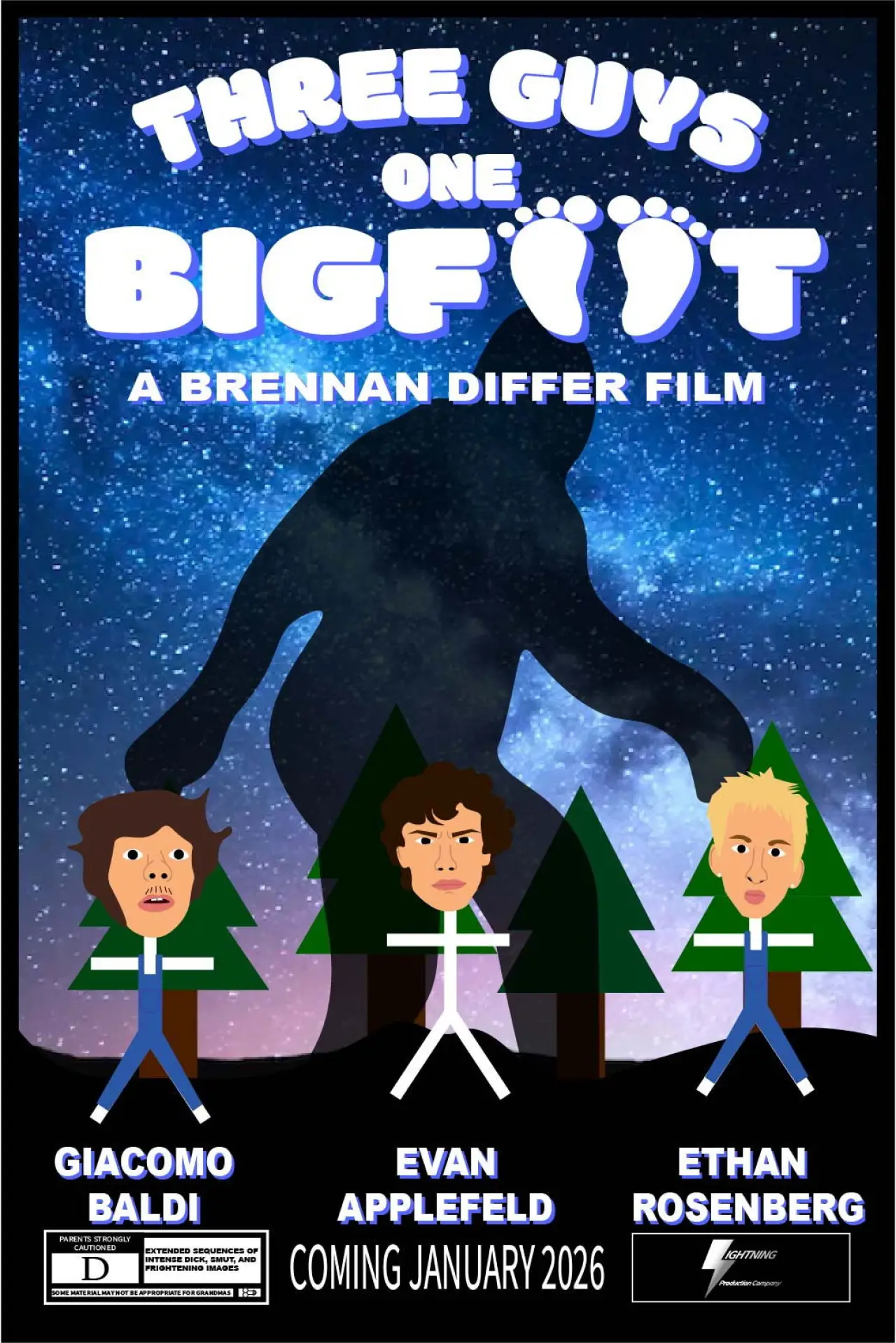 Plakat filmowy "Three Guys, One Bigfoot"