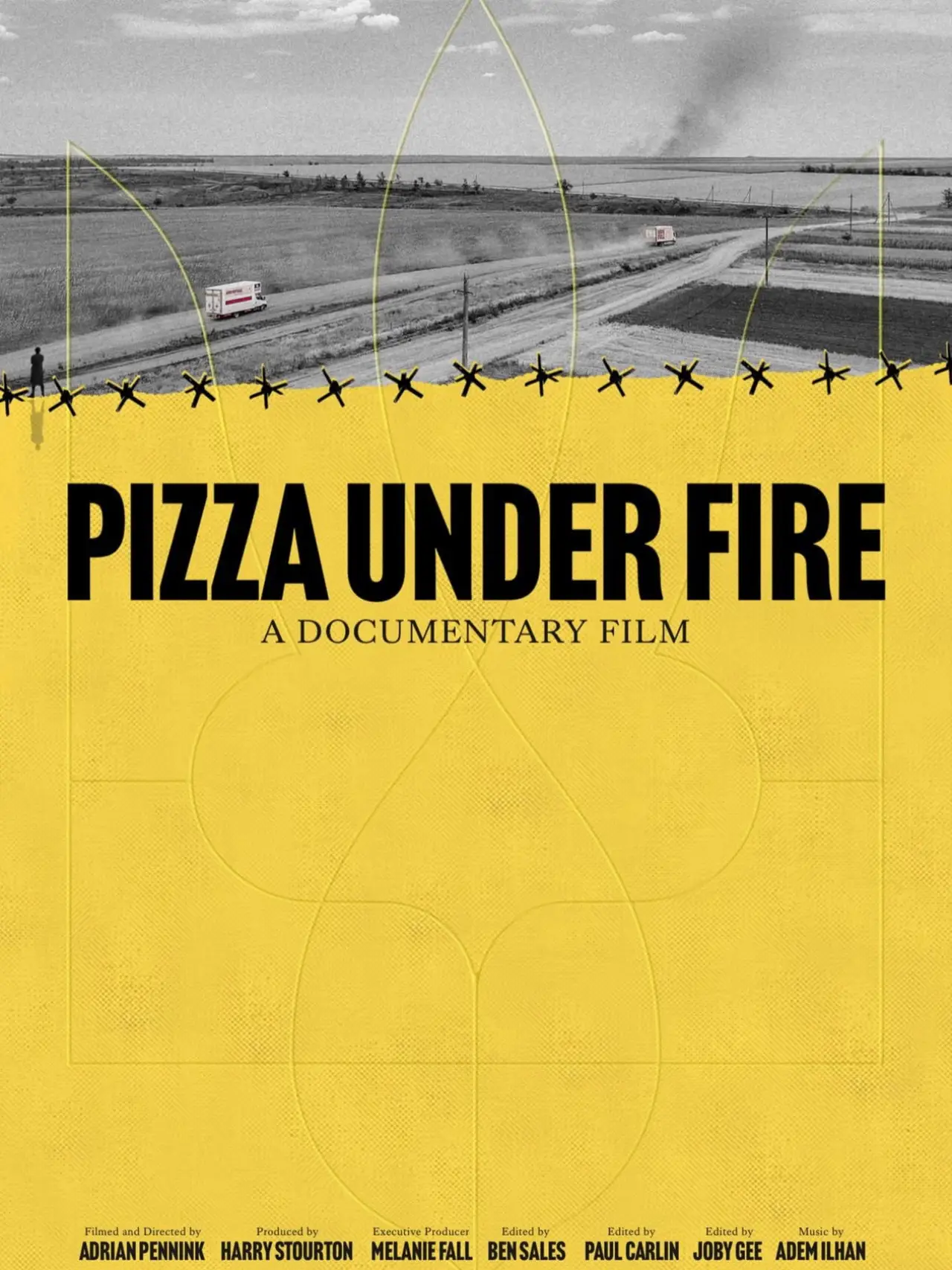Plakat filmowy "Pizza Under Fire"