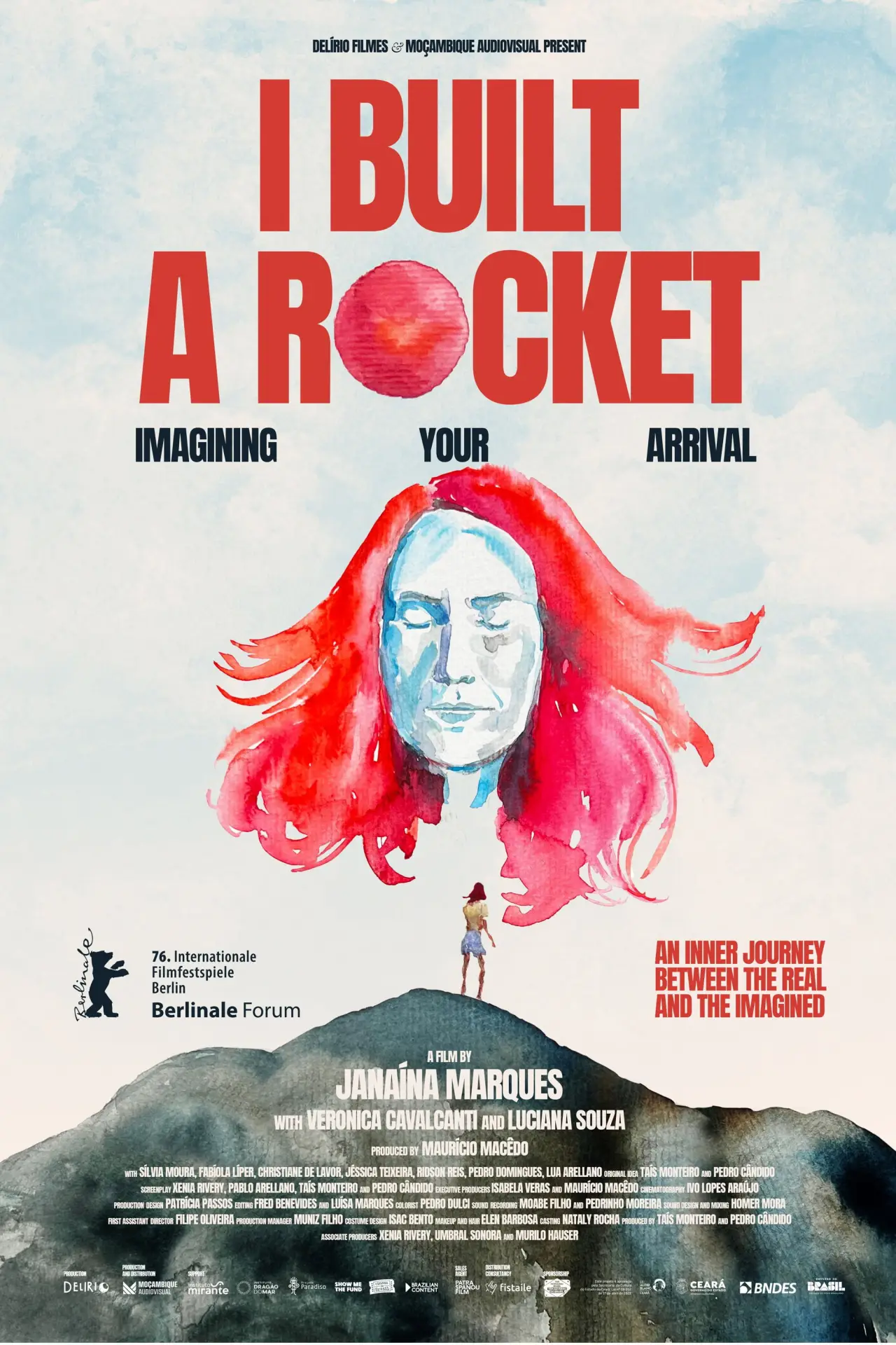 Plakat filmowy "Fiz um Foguete Imaginando que Você Vinha"
