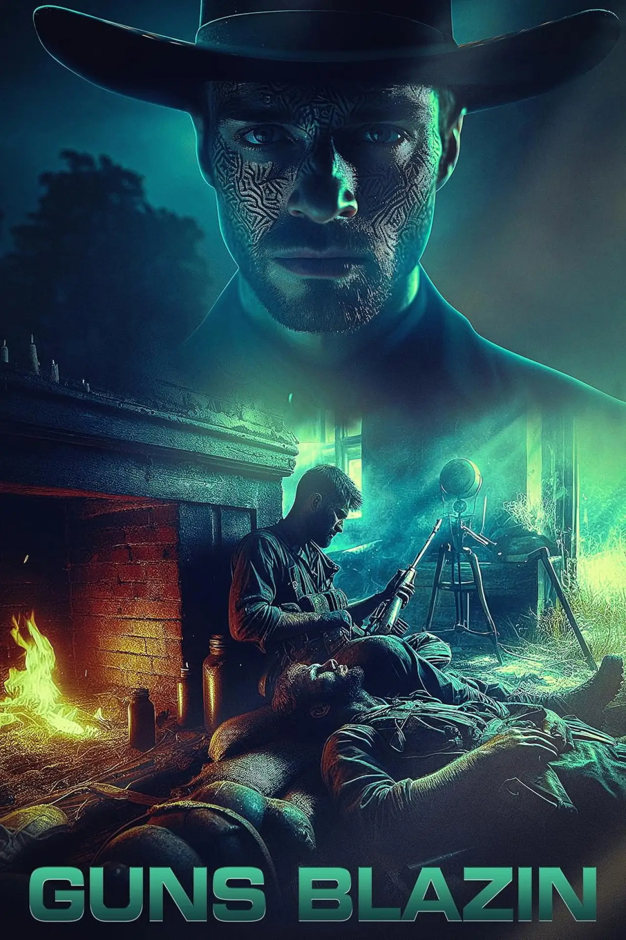 Plakat filmowy "Guns Blazin"