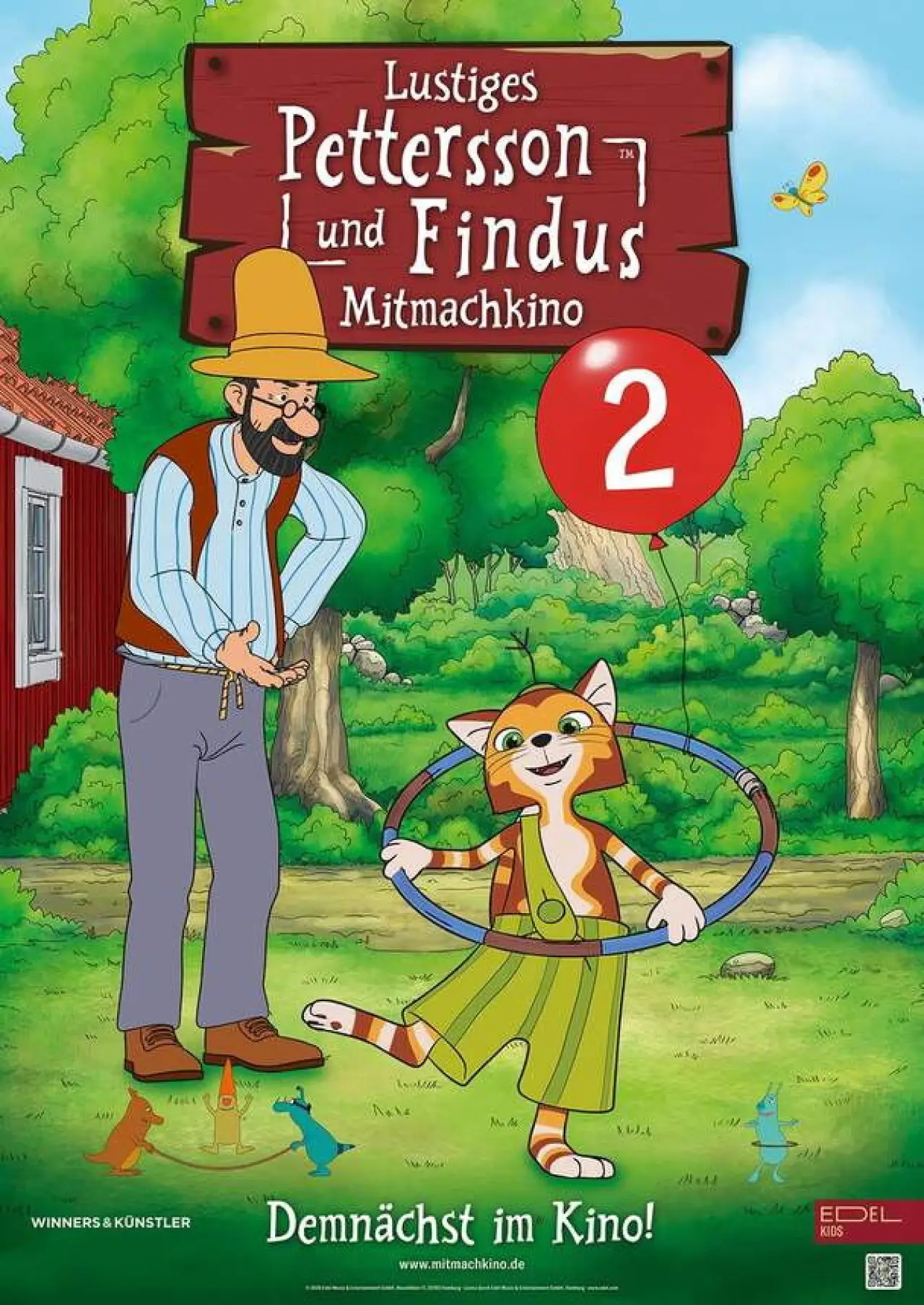 Plakat filmowy "Lustiges Pettersson und Findus Mitmachkino 2"