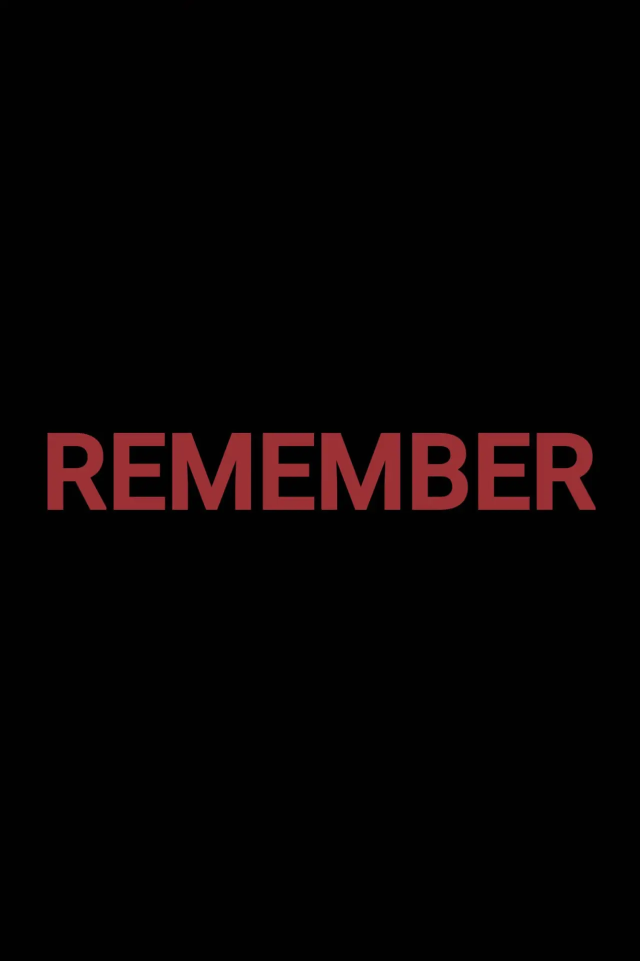 Plakat filmowy "Remember"