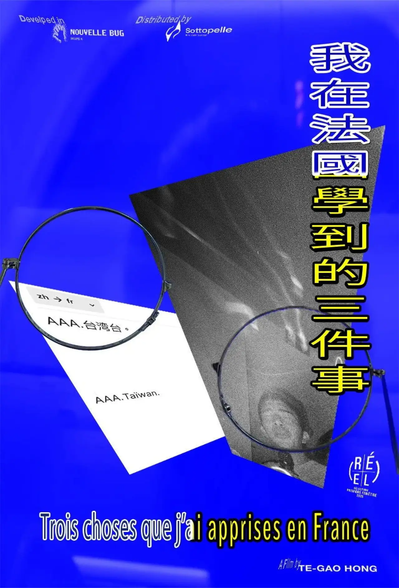 Plakat filmowy "Three things I learnt in France"