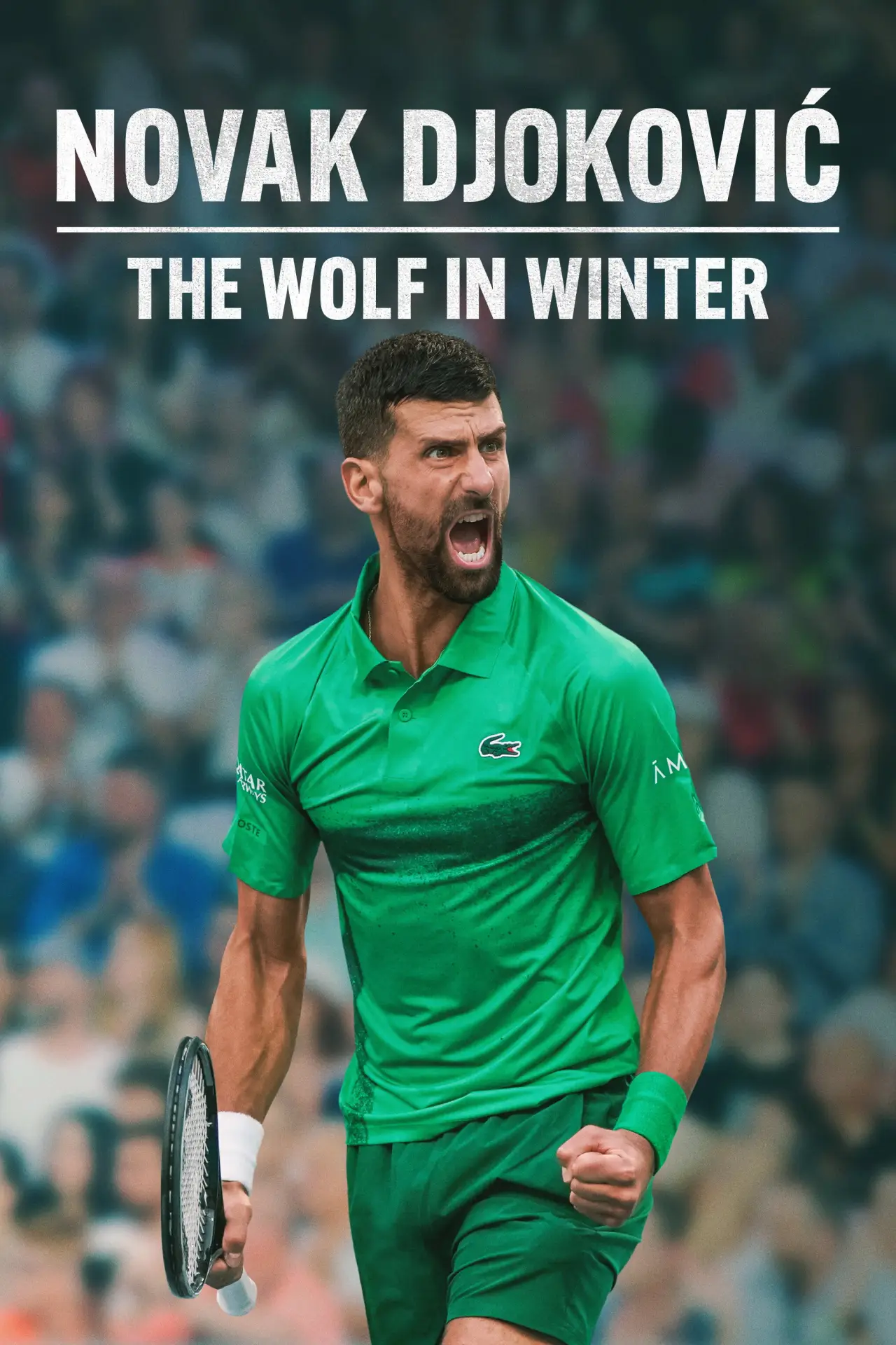 Plakat filmowy "Novak Djokovic: The Wolf in Winter"