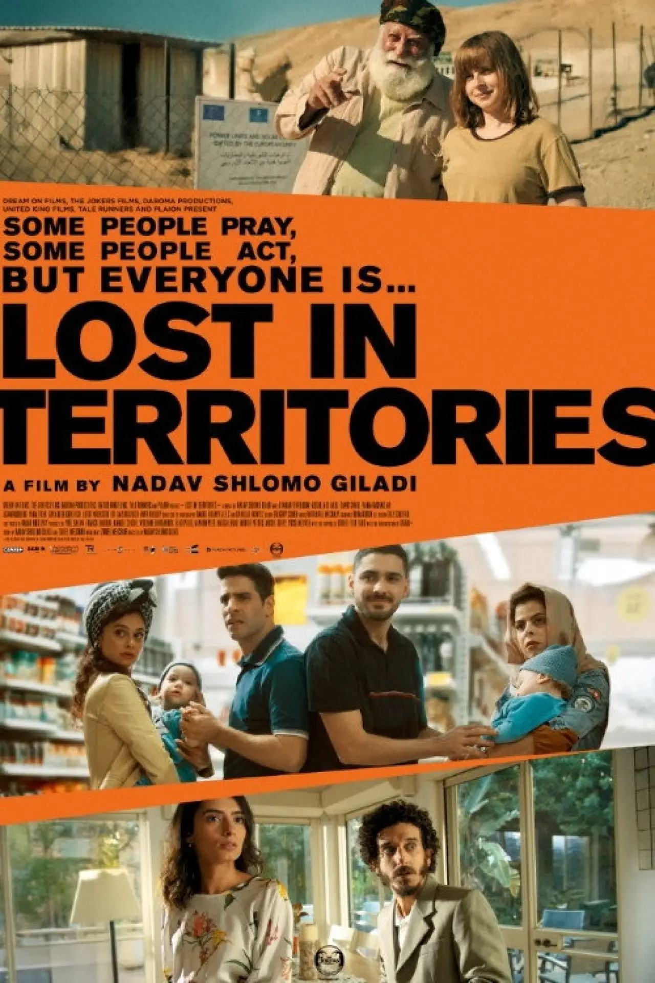 Plakat filmowy "אבודים בשטחים"