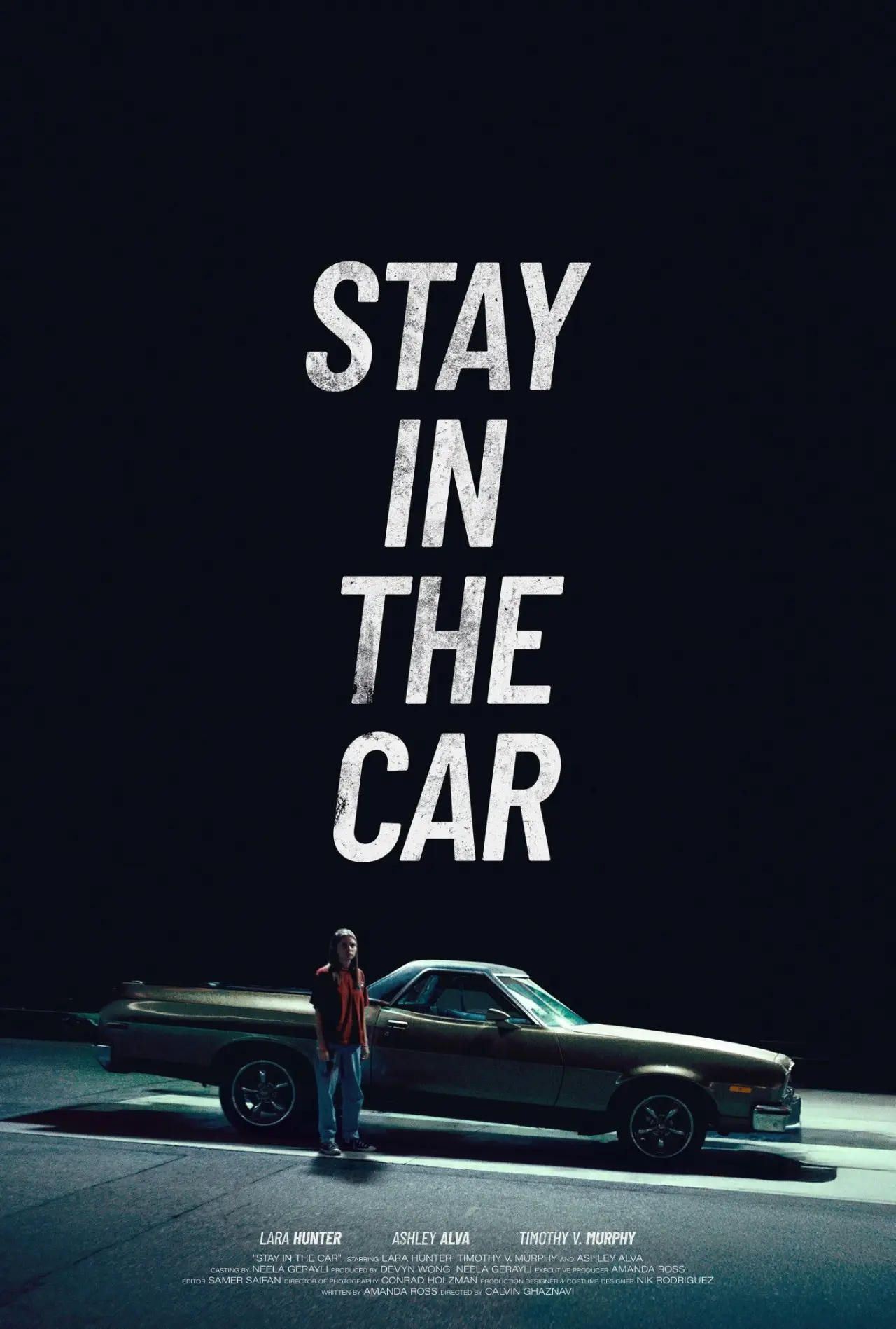 Plakat filmowy "Stay in the car"