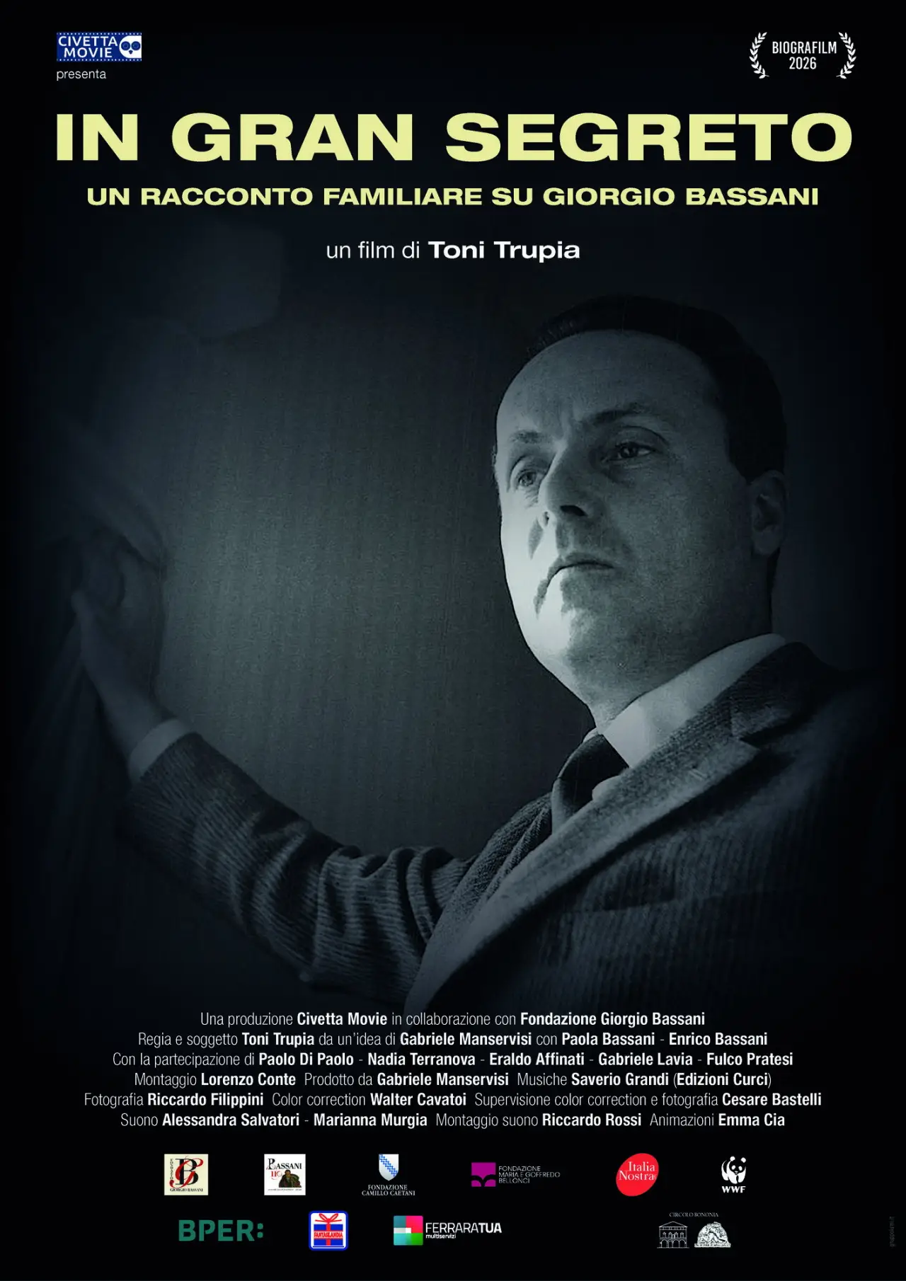 Plakat filmowy "In Gran Segreto: Un Racconto Familiare su Giorgio Bassani"
